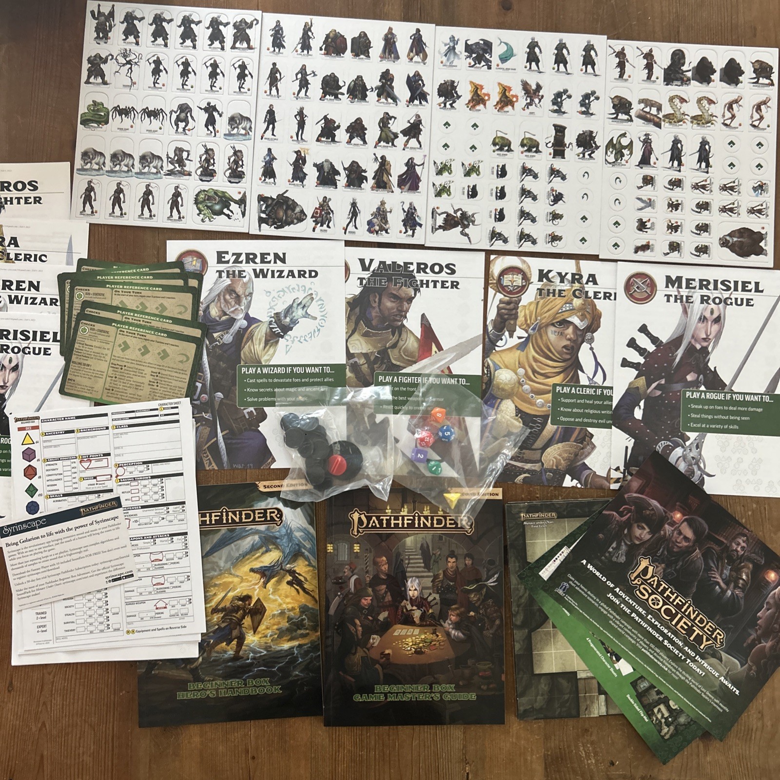 Pathfinder 2E: Beginner Box 2E, 4 Decks, Extra Character Printouts New Open Box