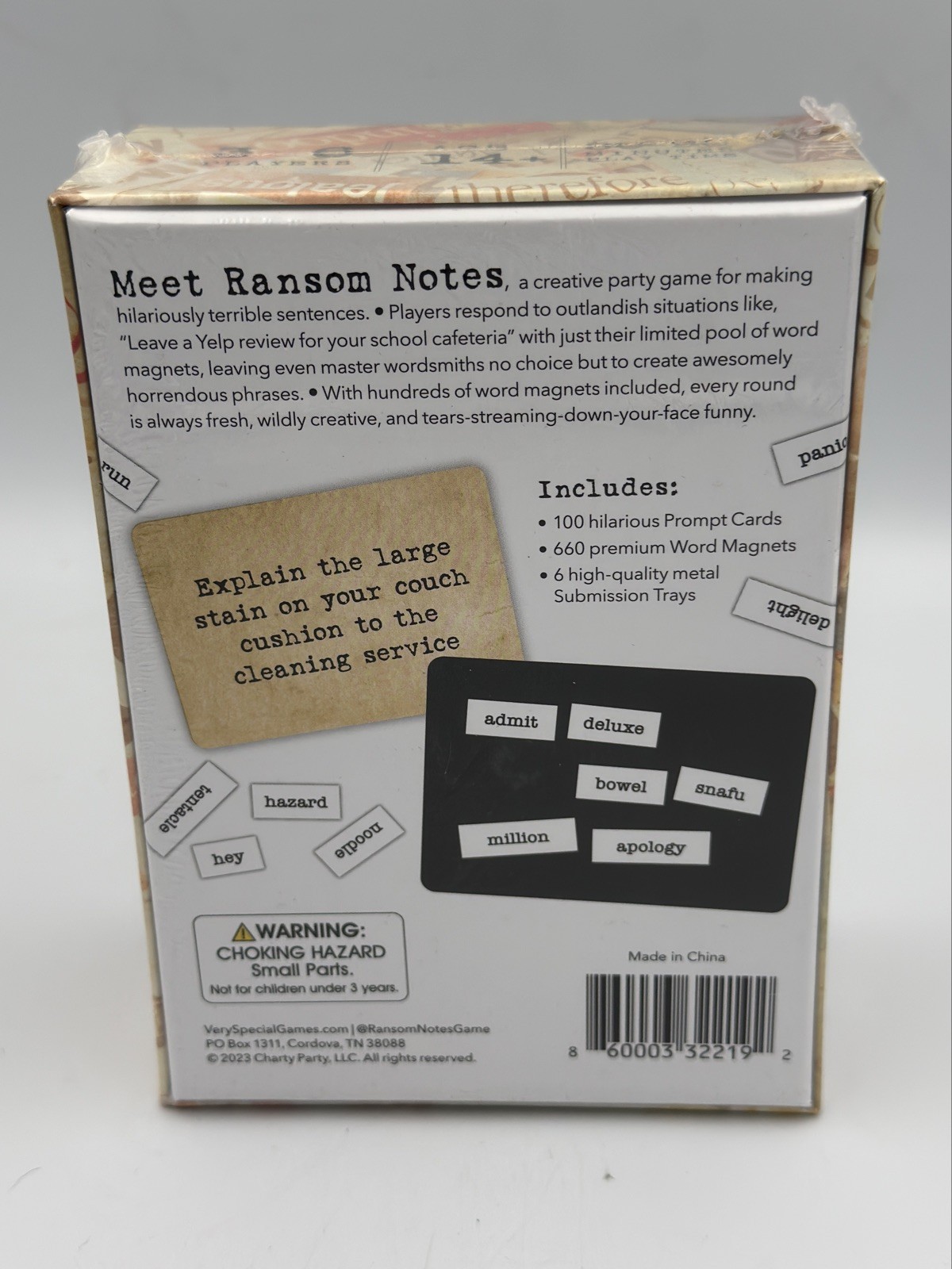 Ransom Notes House Party Edition The Ridiculous Word Magnet Game New Sealed