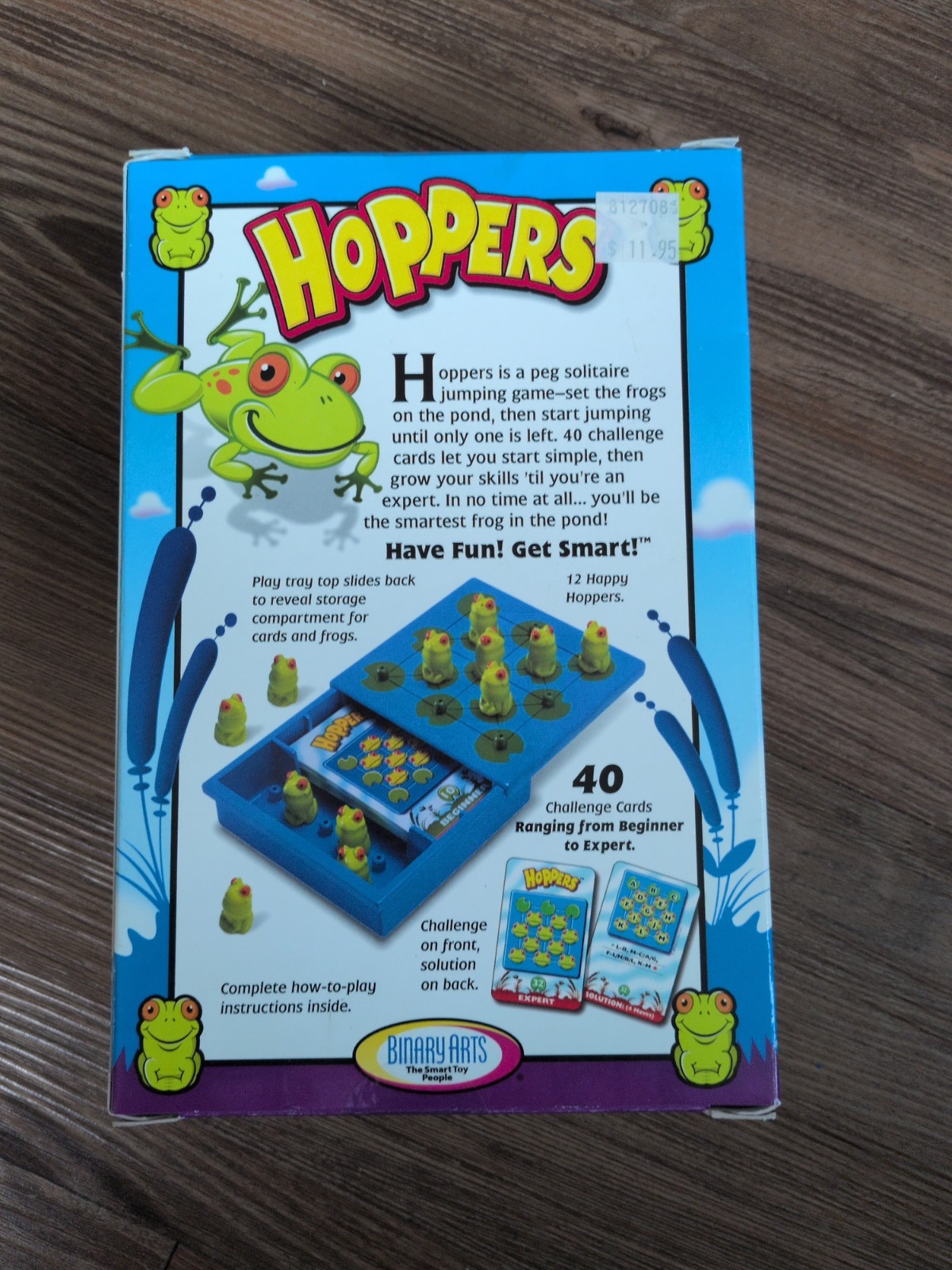 Vintage 1999 Hoppers Peg Solitaire Jumping Frog Game Binary Arts #6700 – NEW