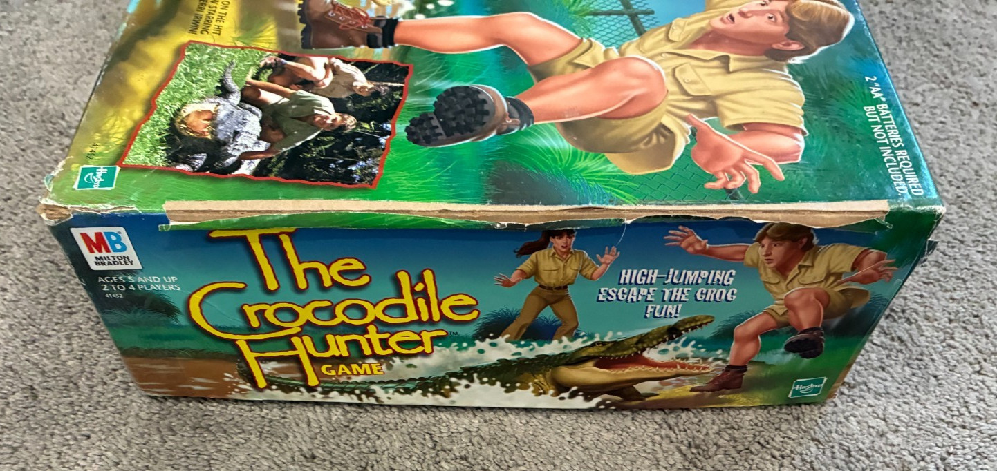 Crocodile Hunter Board Game Steve Irwin 1999 by MB – Working & 100% Complete