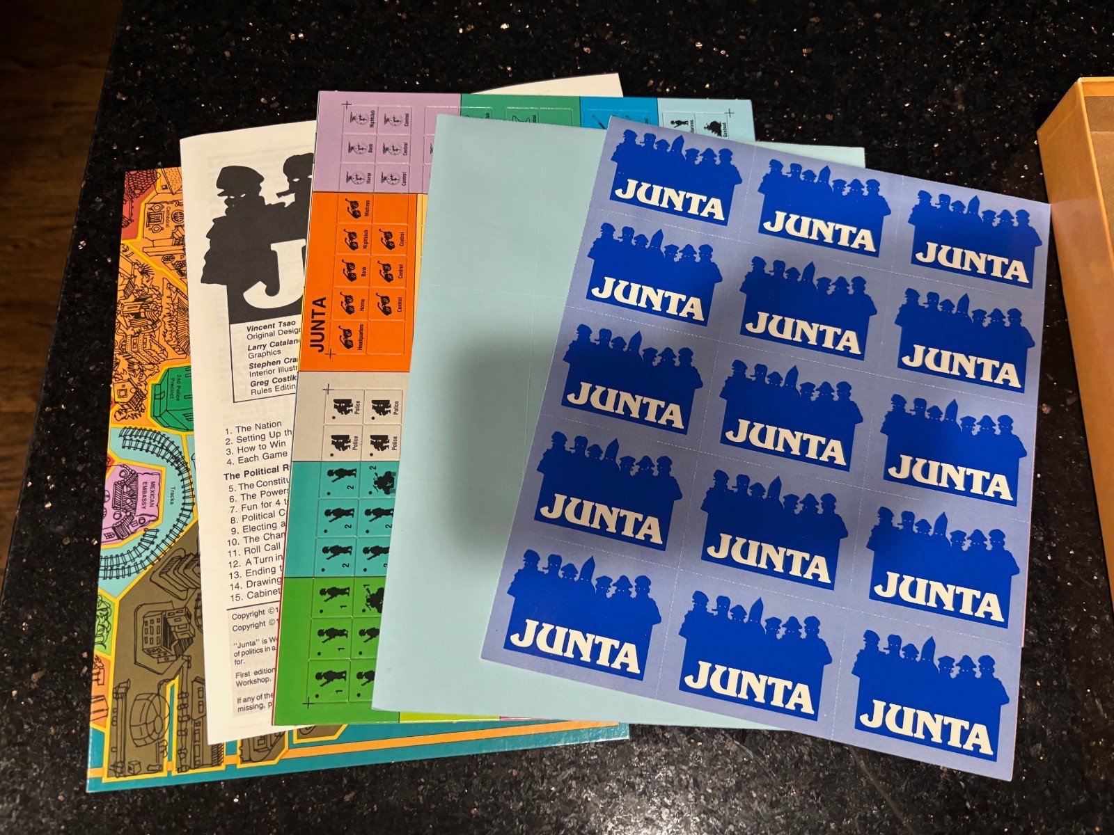 West End Games Junta 2nd Edition Board Game VG Condition Vintage