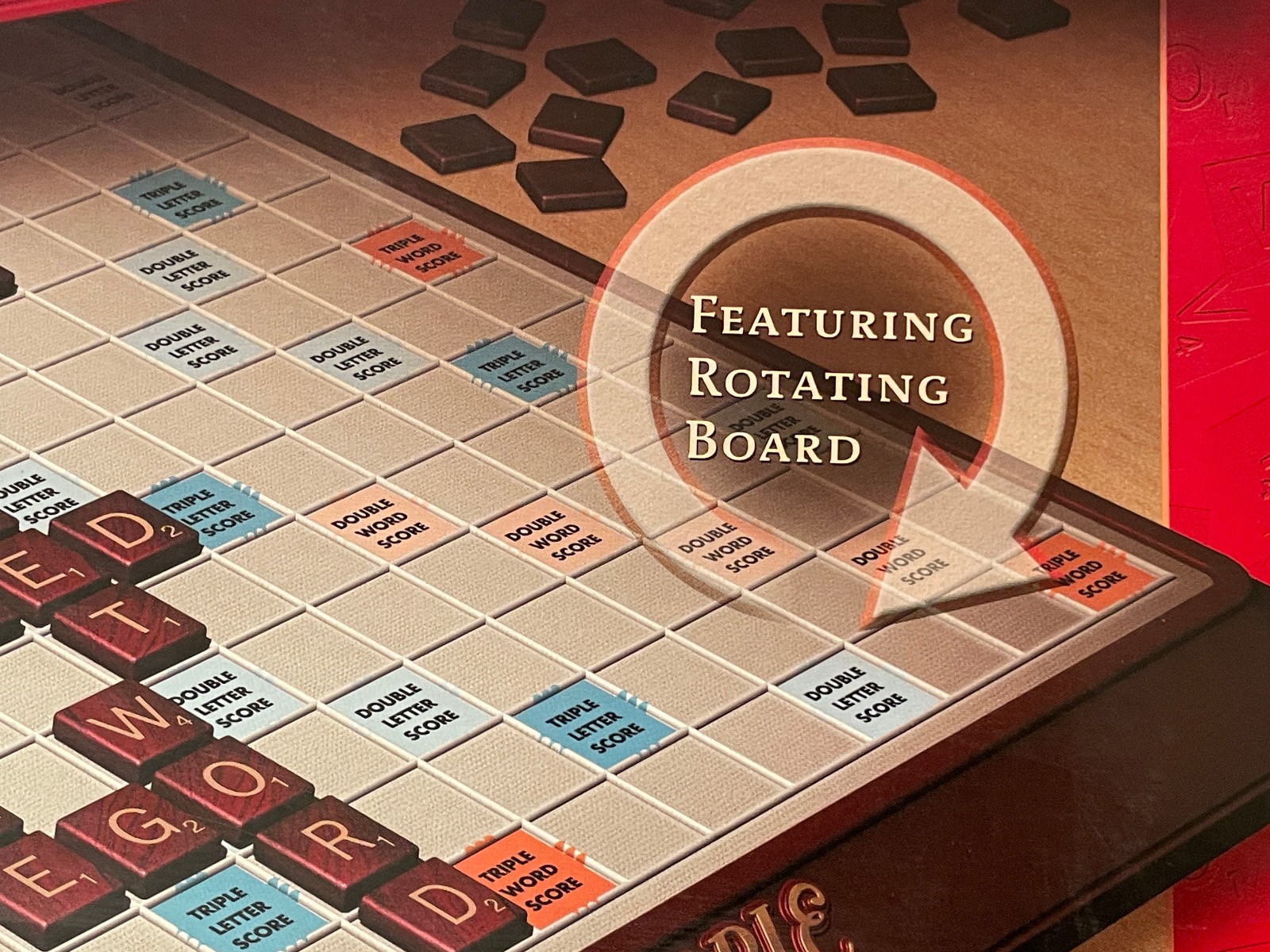 Scrabble Deluxe Edition Turntable Rotating Game Milton Bradley 1989 Complete