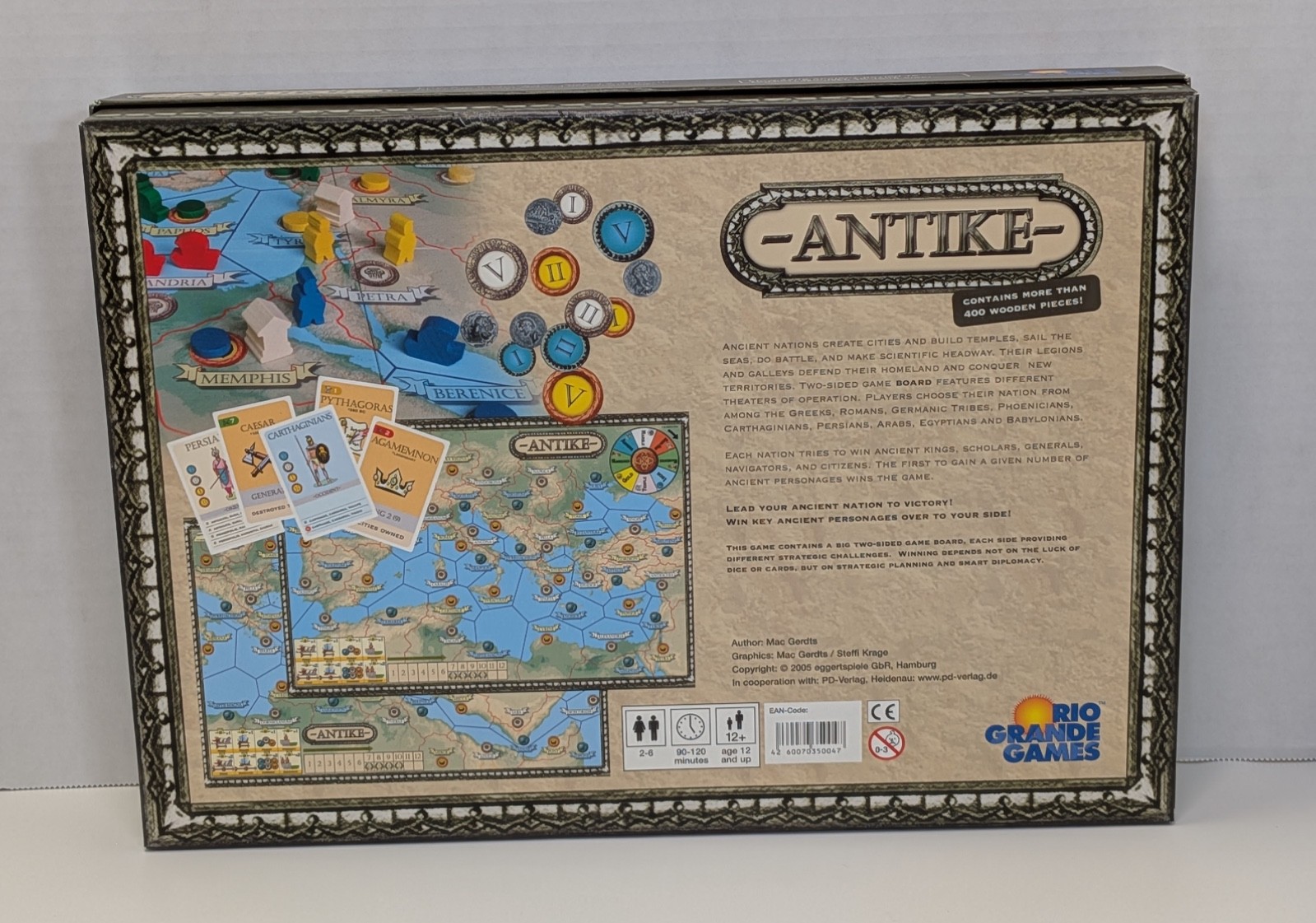 Antike Board Game Rio Grande Games Mac Gerdts Rondel Strategy 2005 Complete