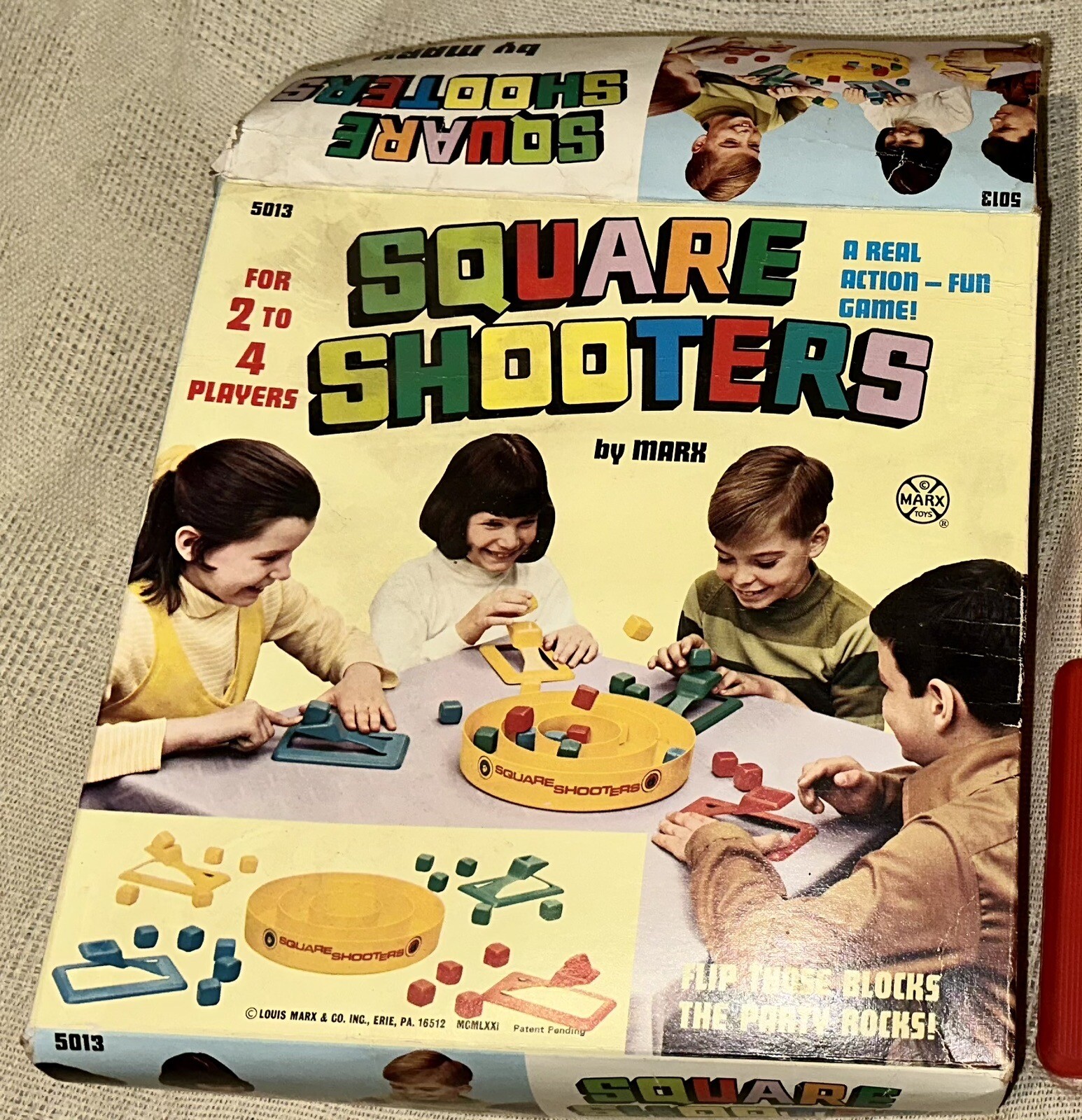 Vintage Square Shooters Action Game #5013 Complete in Box Marx Toys 1971 Rare