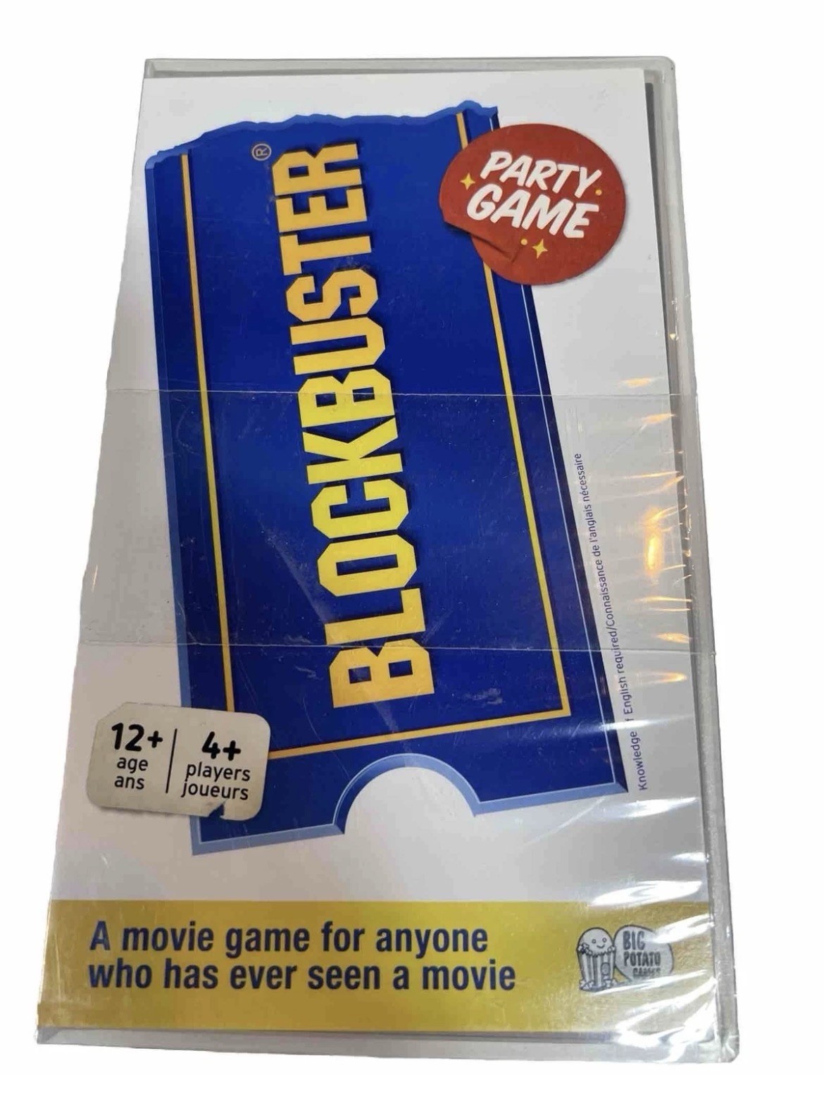 Blockbuster Video Party Board Game Card Decks Retro VHS Case Timer New open box