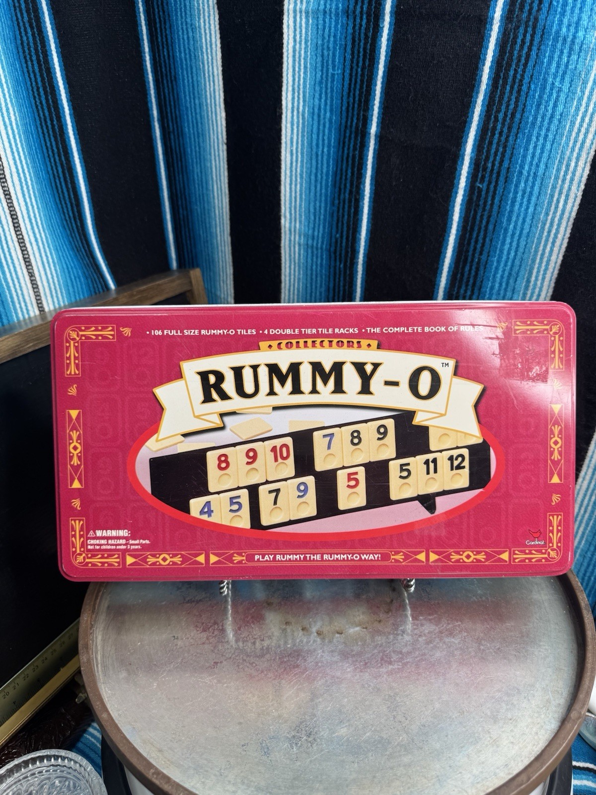 1999 Collector’s Rummy – O Game Tin Case 100% Complete #851 T Rummikub Cardinal