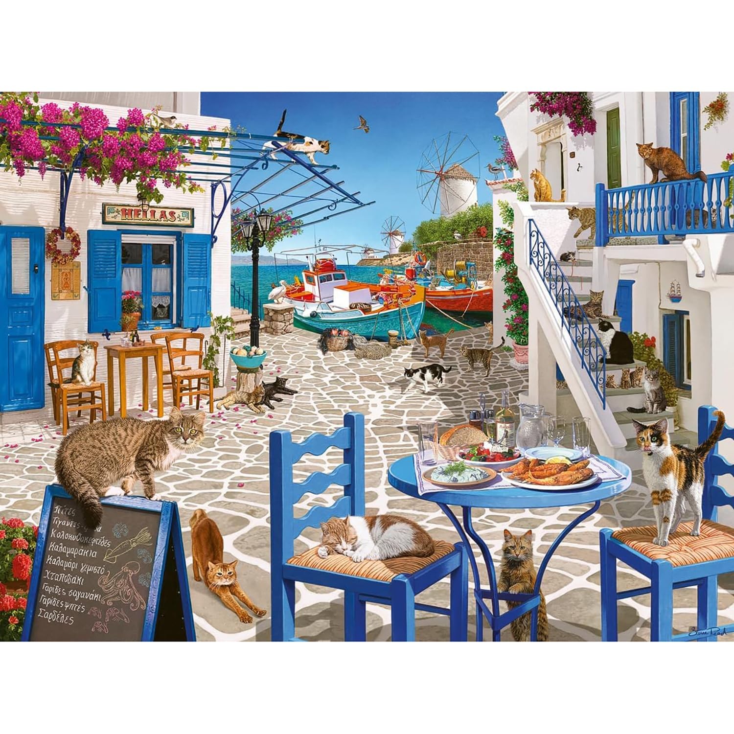 Jigsaw Puzzle 1500 Piece Cats of Mykonos FSC Certified Ravensburger Great Group