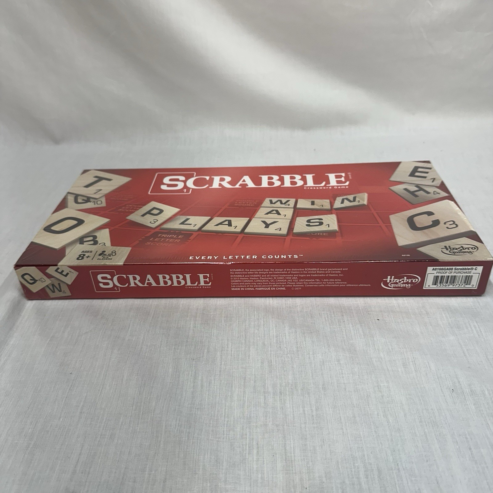 New Sealed Hasbro Scrabble Game Classic Crossword Board Game A8166 2013