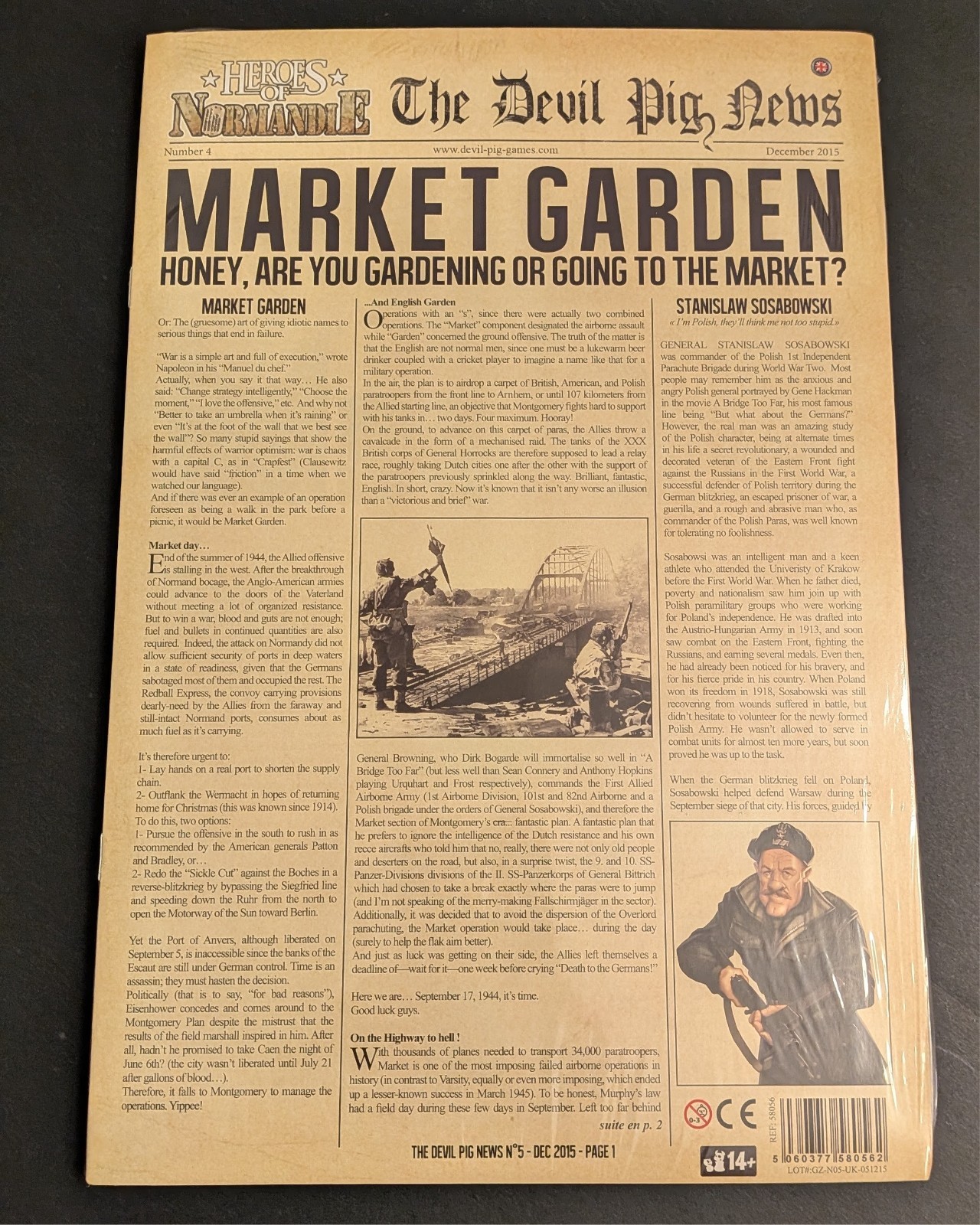 NEW Heroes of Normandie Gazette #5 Market Garden Devil Pig Games