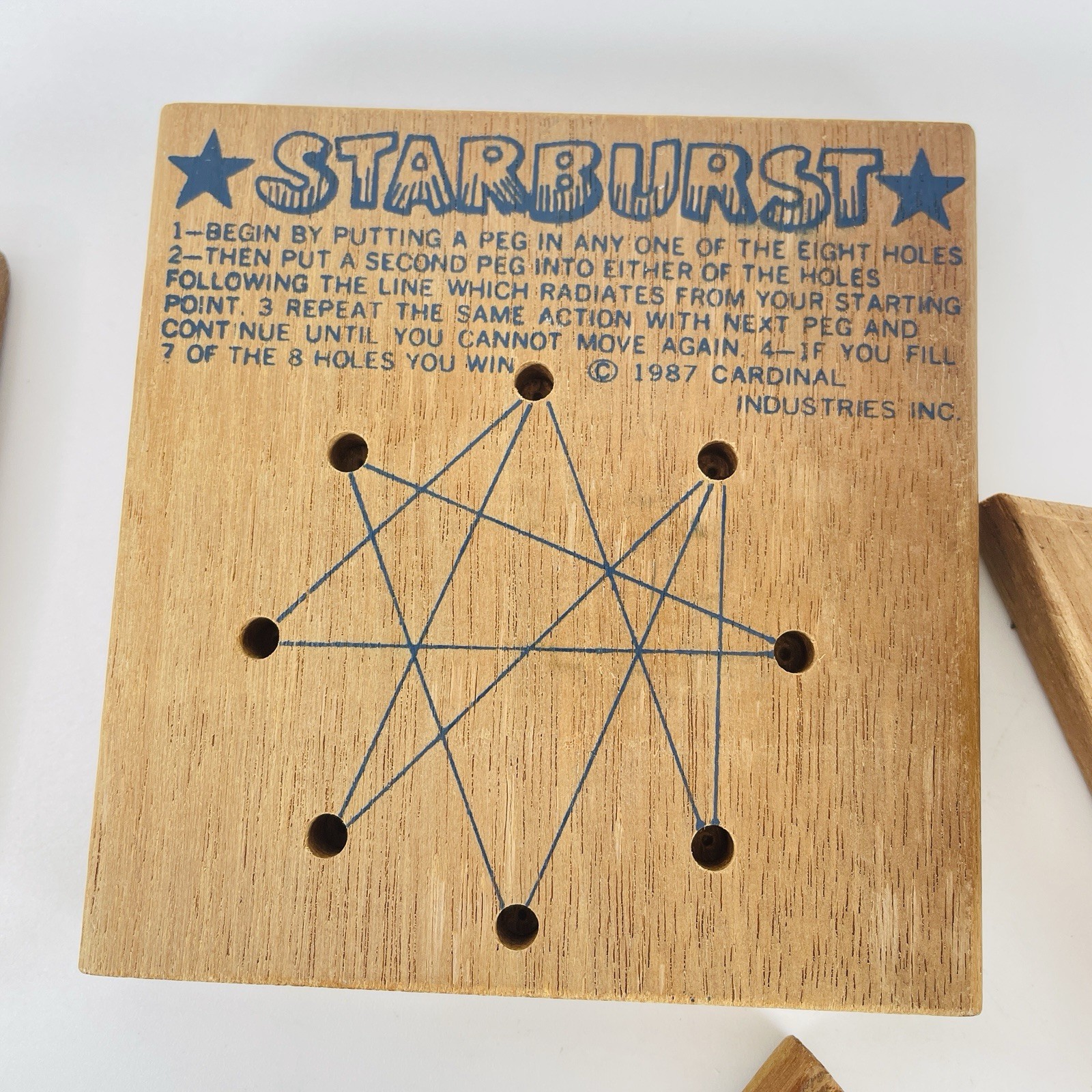 7 VTG Cardinal Reiss PEG & WOOD Brain Puzzler Games Mind Magic Starburst ETC