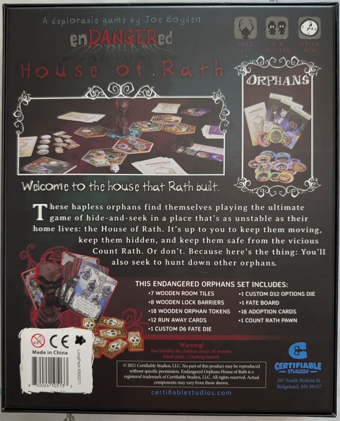 Endangered Orphans House of Rath- Kickstarter Cultist Edition