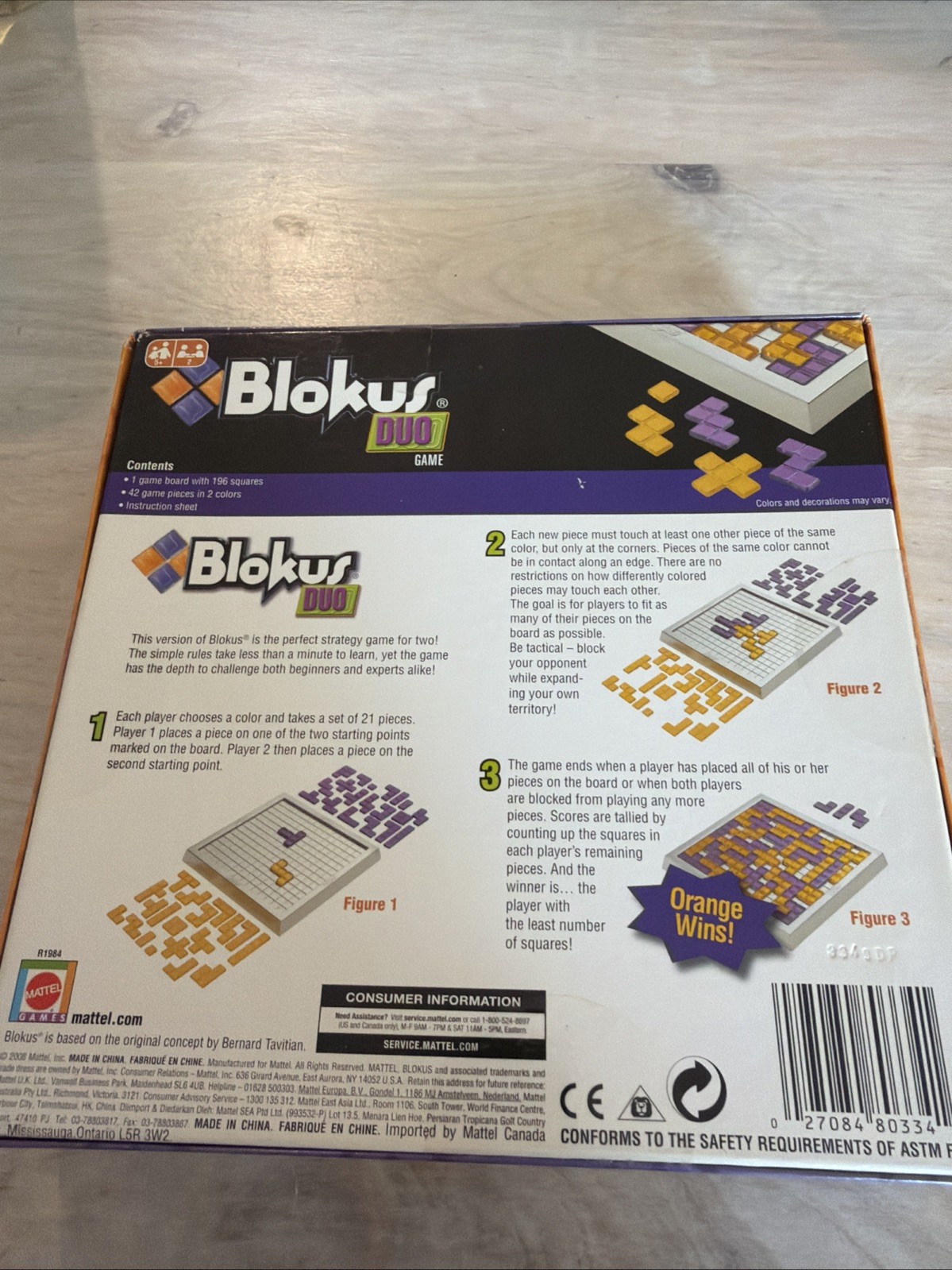 Blokus Duo Strategy Game Mattel Vintage New In Box