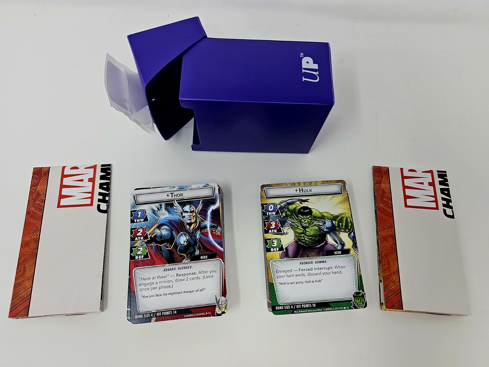 Marvel Champions Thor & Hulk Hero Packs Complete Used