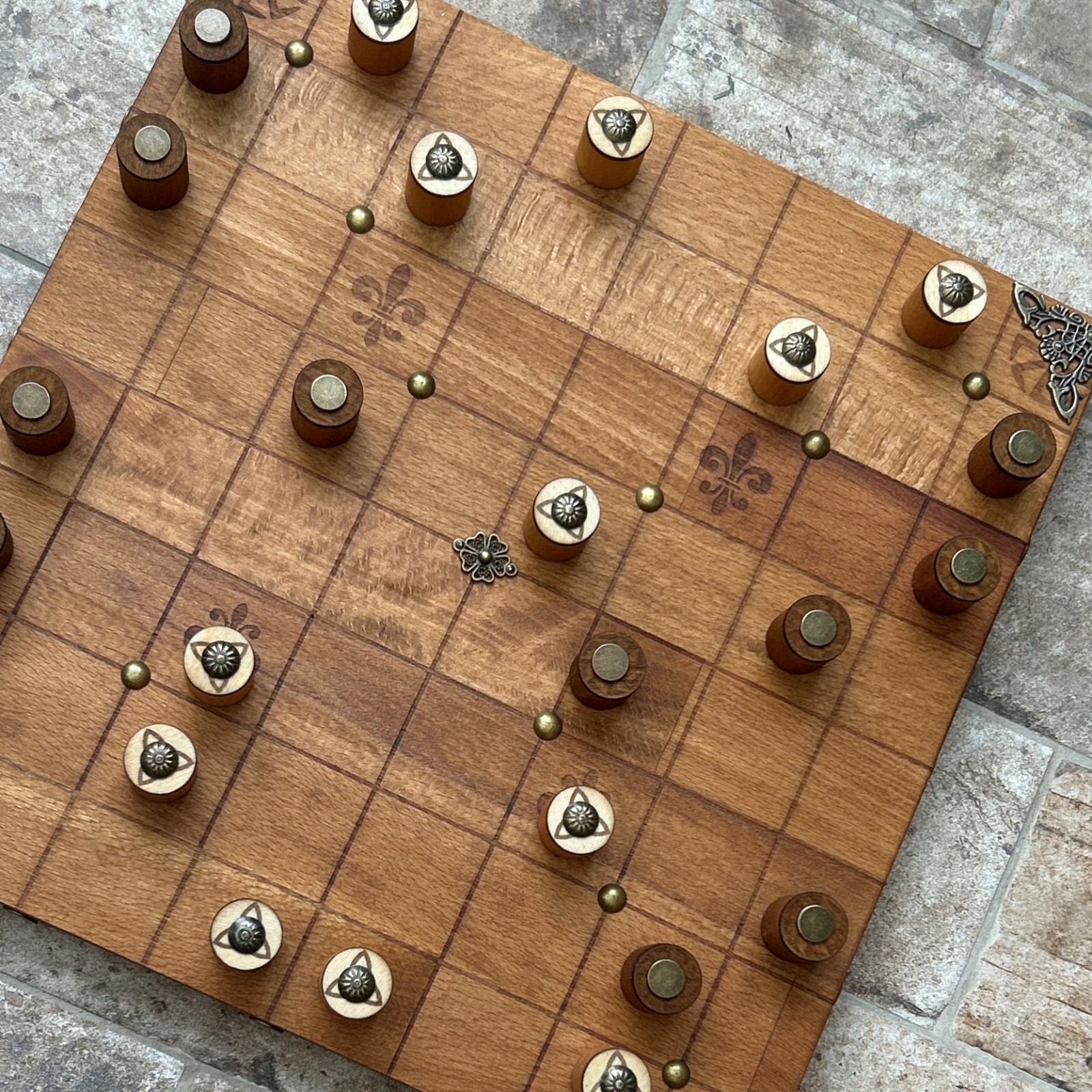 Victorian Industrial LOA Game Board “Lines of Action Steampunk Game Board