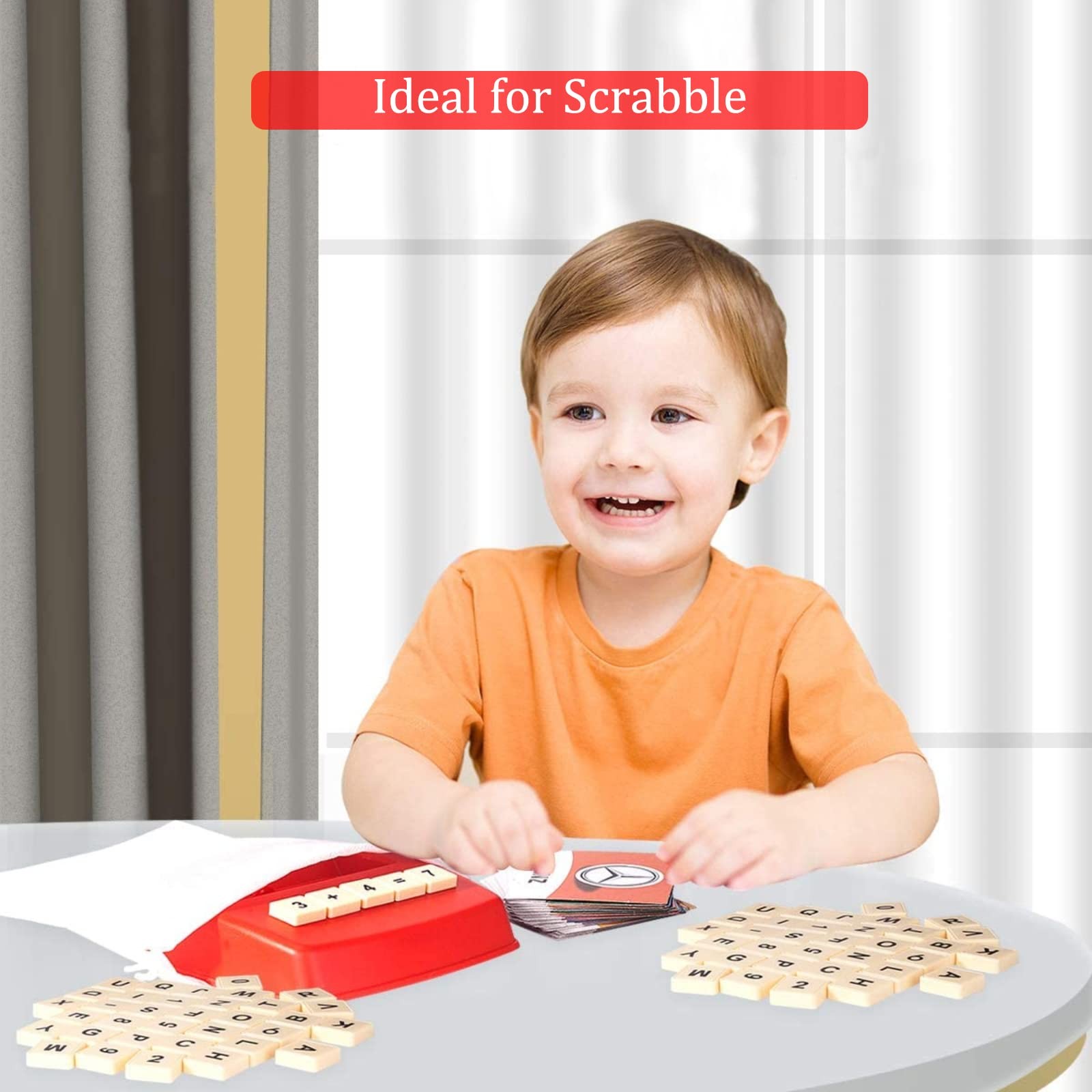 TMEEIHNSS 100Pcs Wooden Alphabet Tiles Scrabble Replacement Letters for Board…