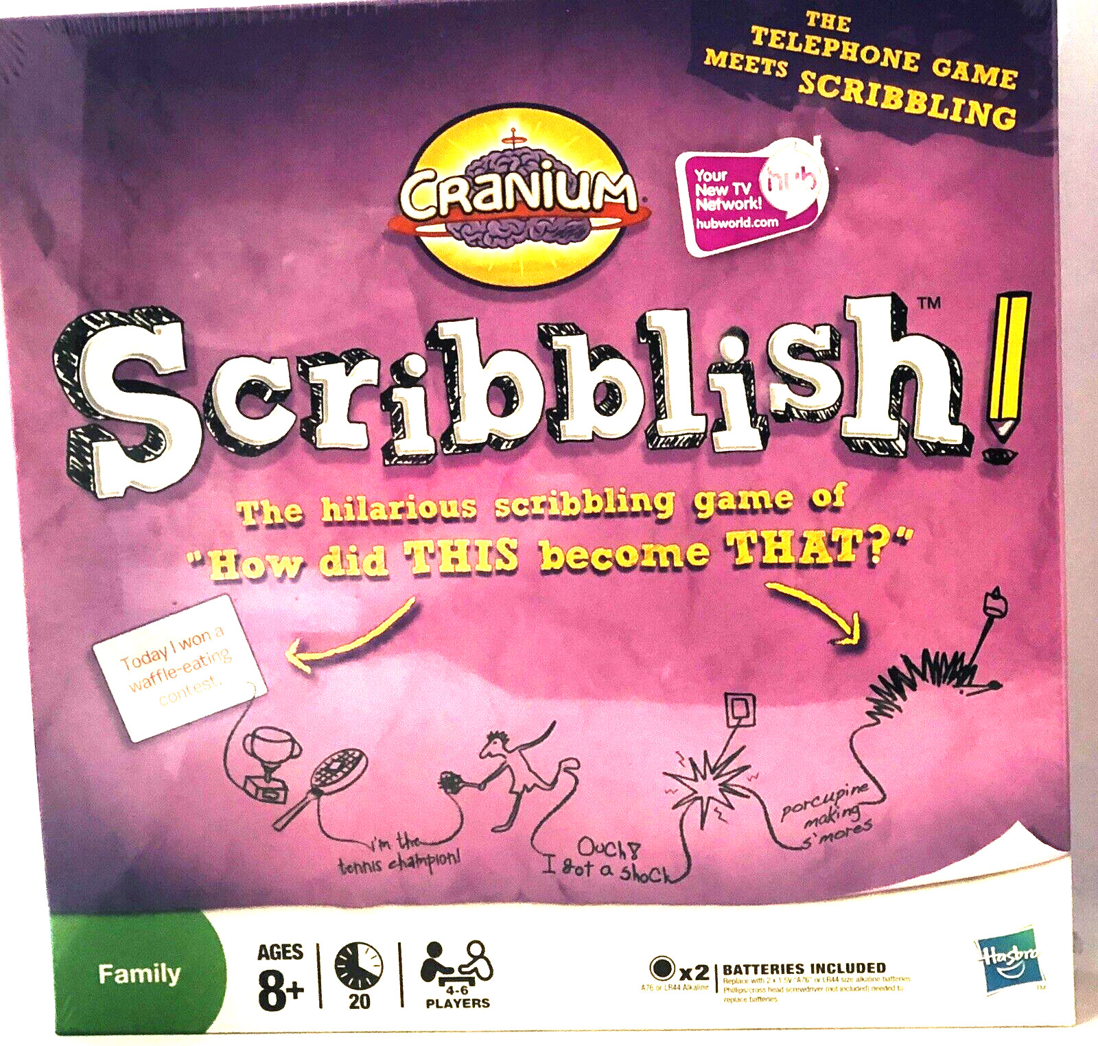 Cranium SCRIBBLISH Board Game Hasbro ~ Family Fun 8+ 4-6 Players [18245] NEW