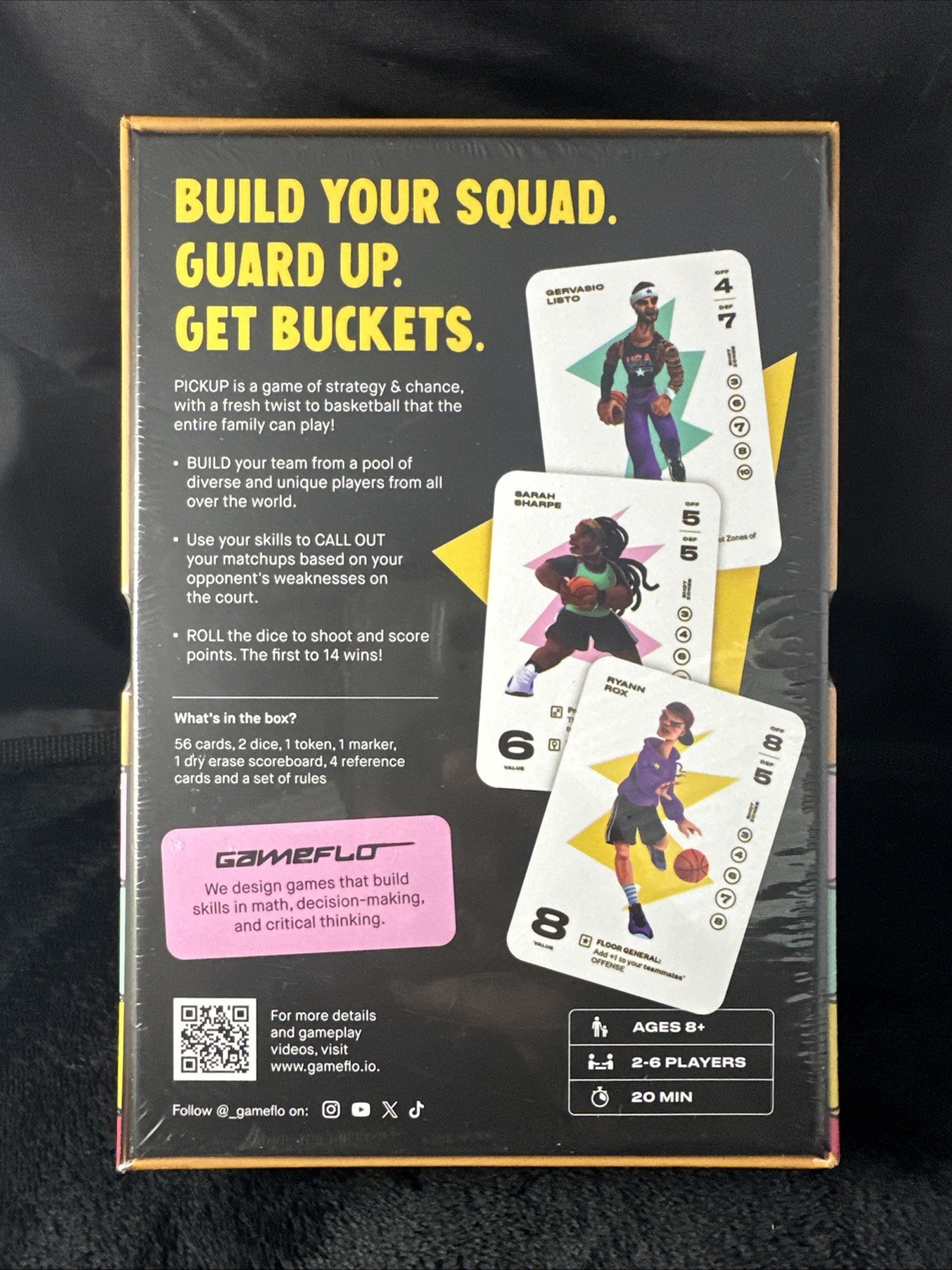 Gameflo Pickup Basketball Card Game Of Strategy Ages 8+ /2-6 Players New/Sealed-
