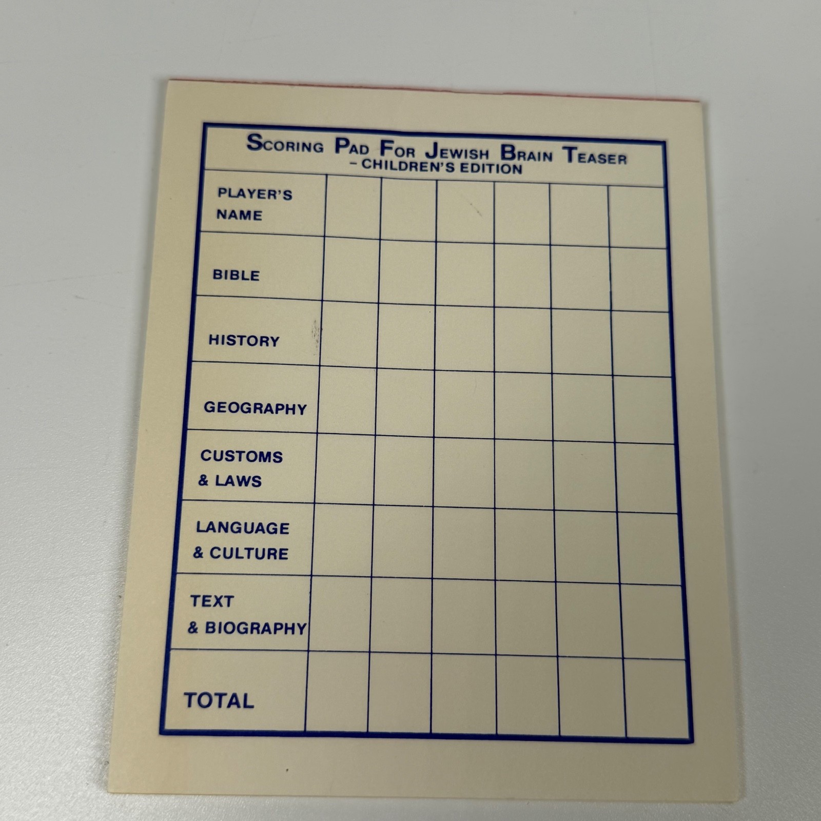 Vintage 1984 Jewish Brain Teaser Children’s Edition Educational Board Game Judai