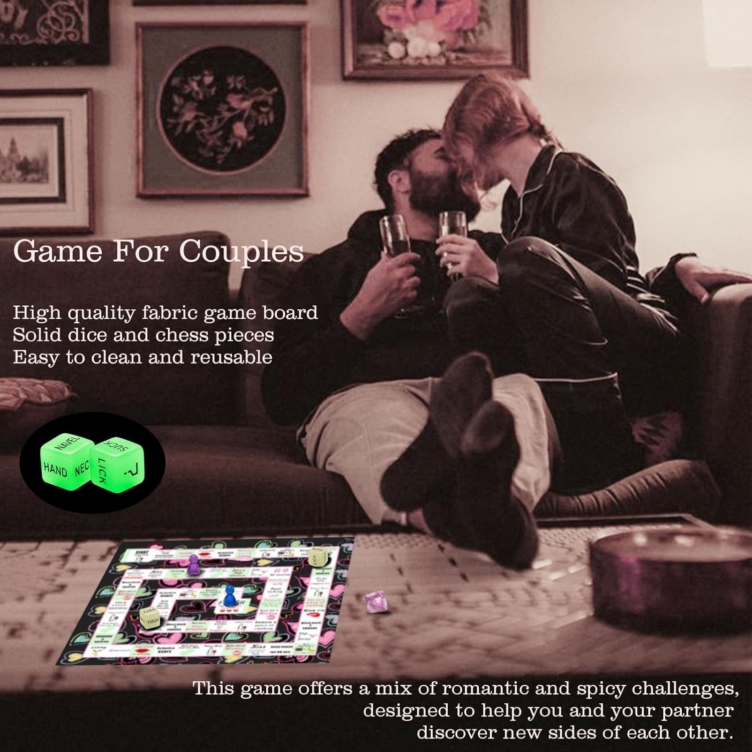 Couple Board Game for Date Night Romantic Couples Games Fun Dice Sex Game