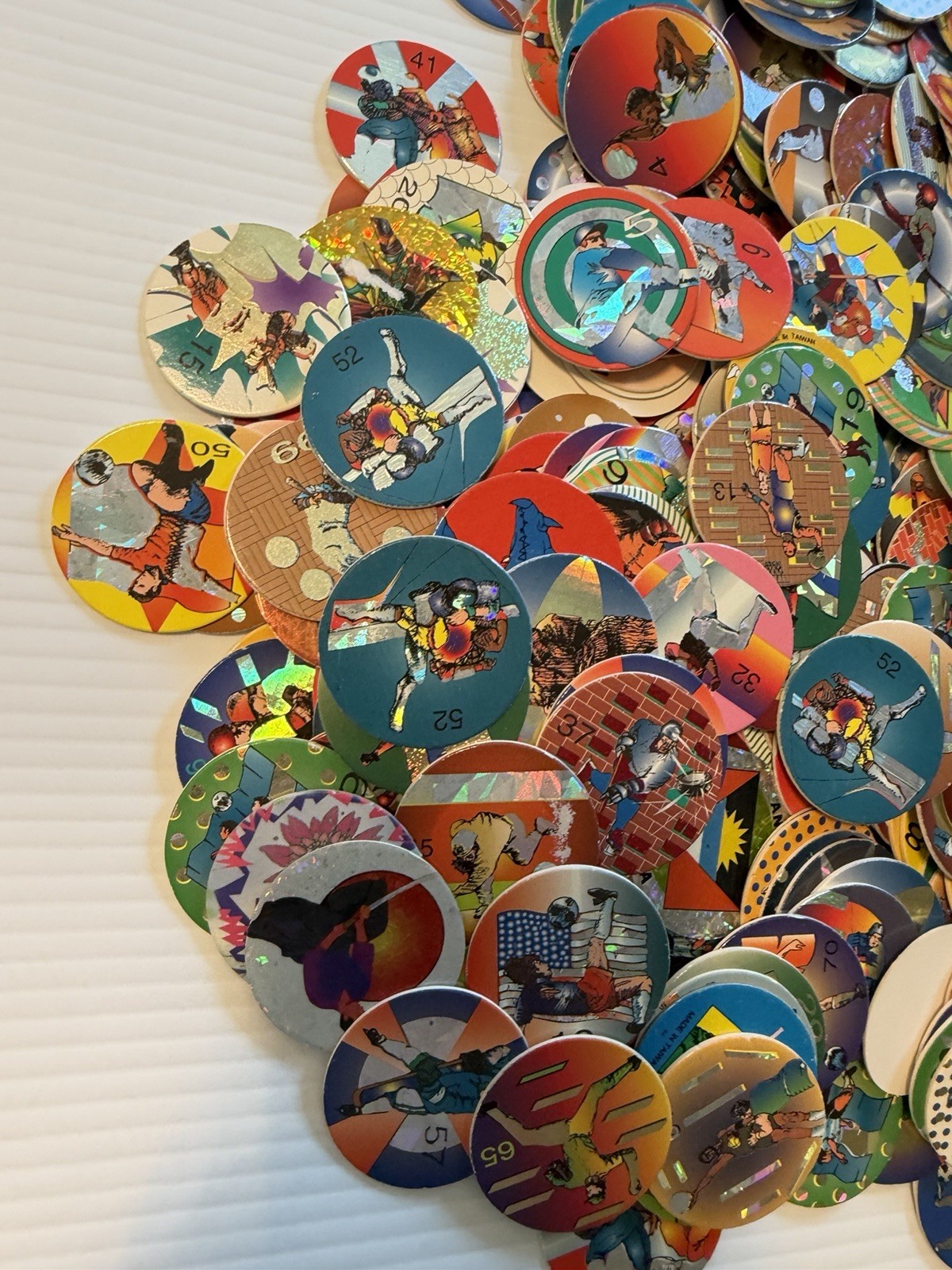 Huge Lot POGS Slammers Hundreds Of Different Designs Sports Holographic Shiny ++