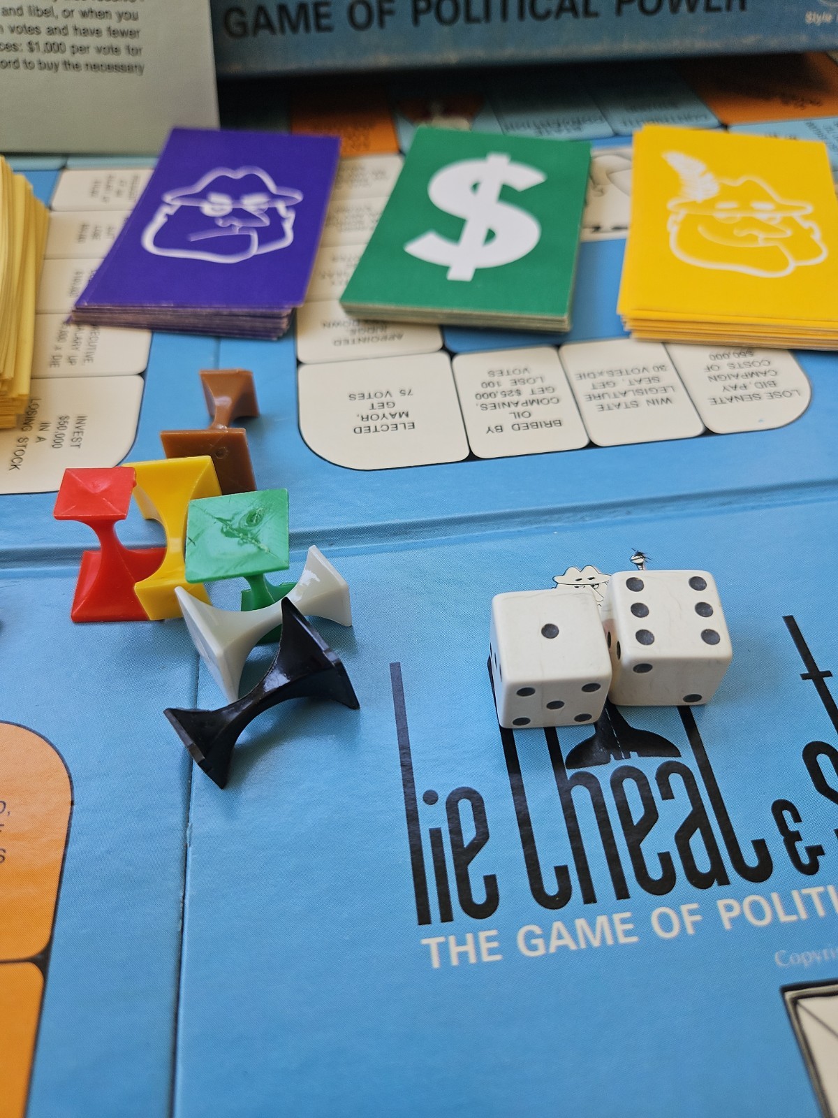 Lie Cheat and Steal The Game Of Political Power Vintage 1971 Reiss Board Game