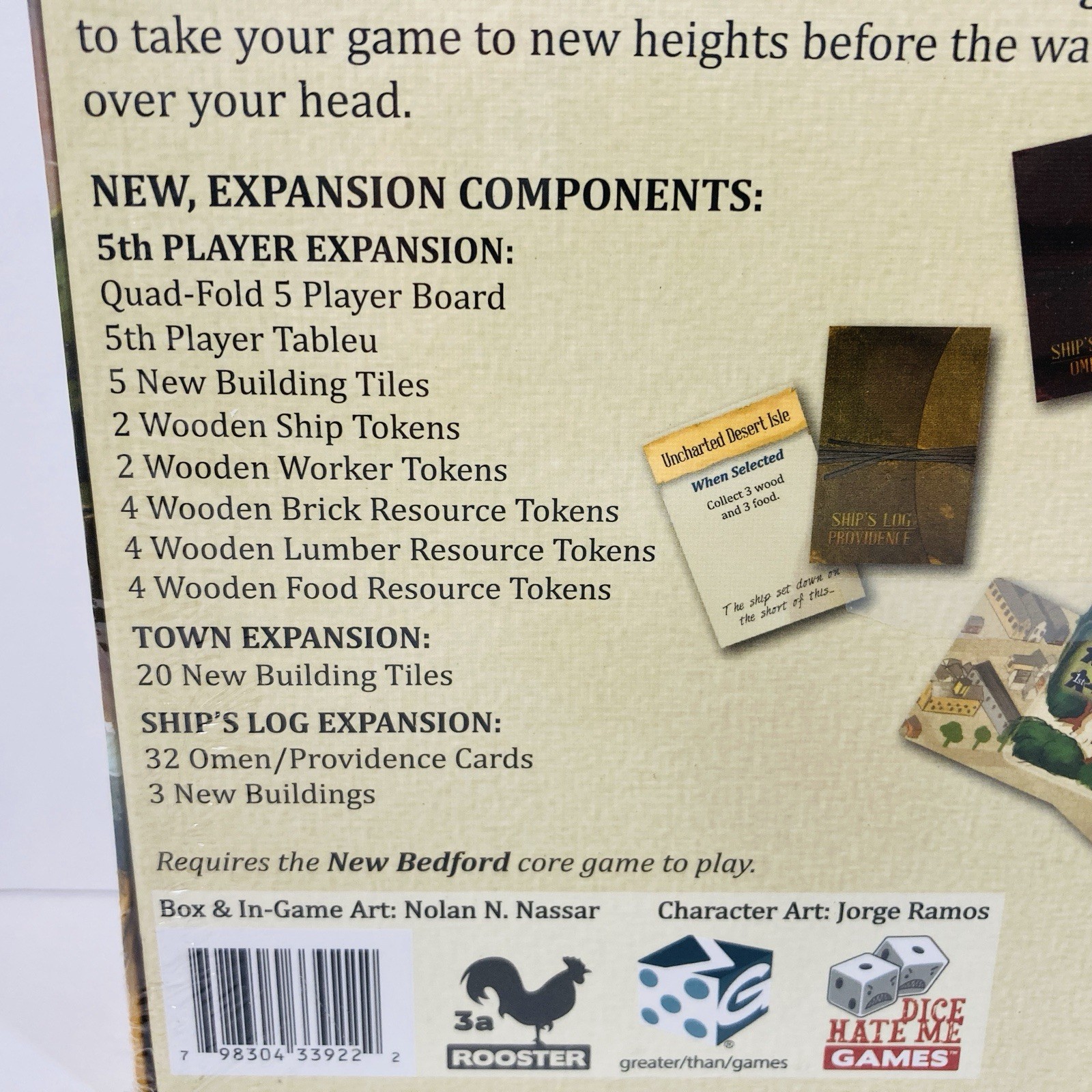 NEW BEDFORD RISING TIDE EXPANSION board game 5th Player Extension + New Modules