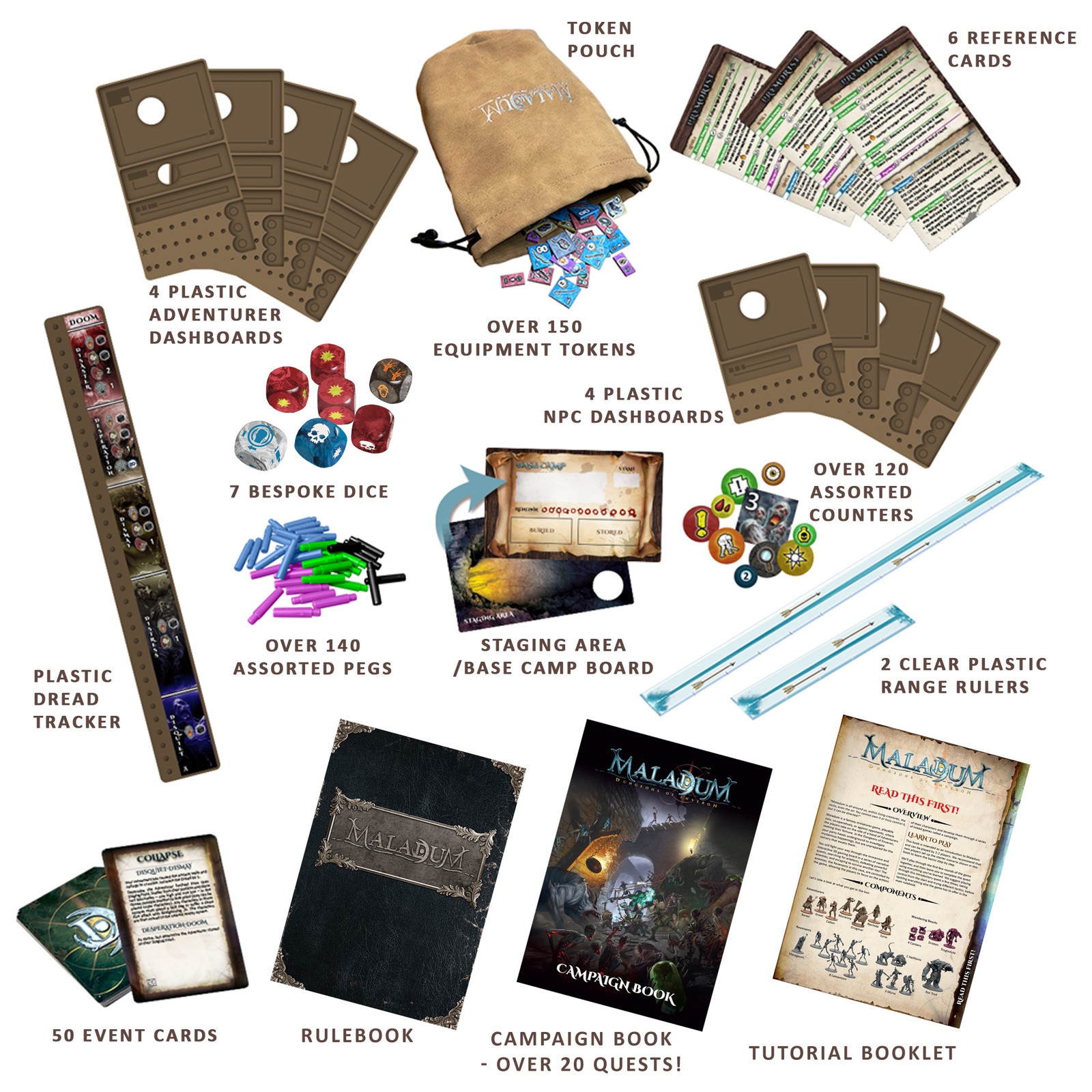 Maladum Dungeons of Enveron Starter Set – Dungeon Crawler D&D DND HeroQuest THG