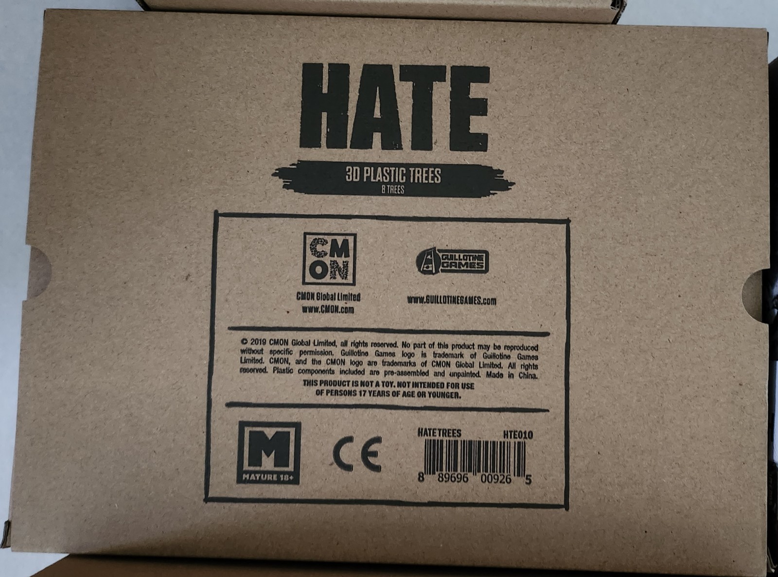 HATE Board Game – All gameplay content, Extras KS Exclusive CMON Games – Sealed