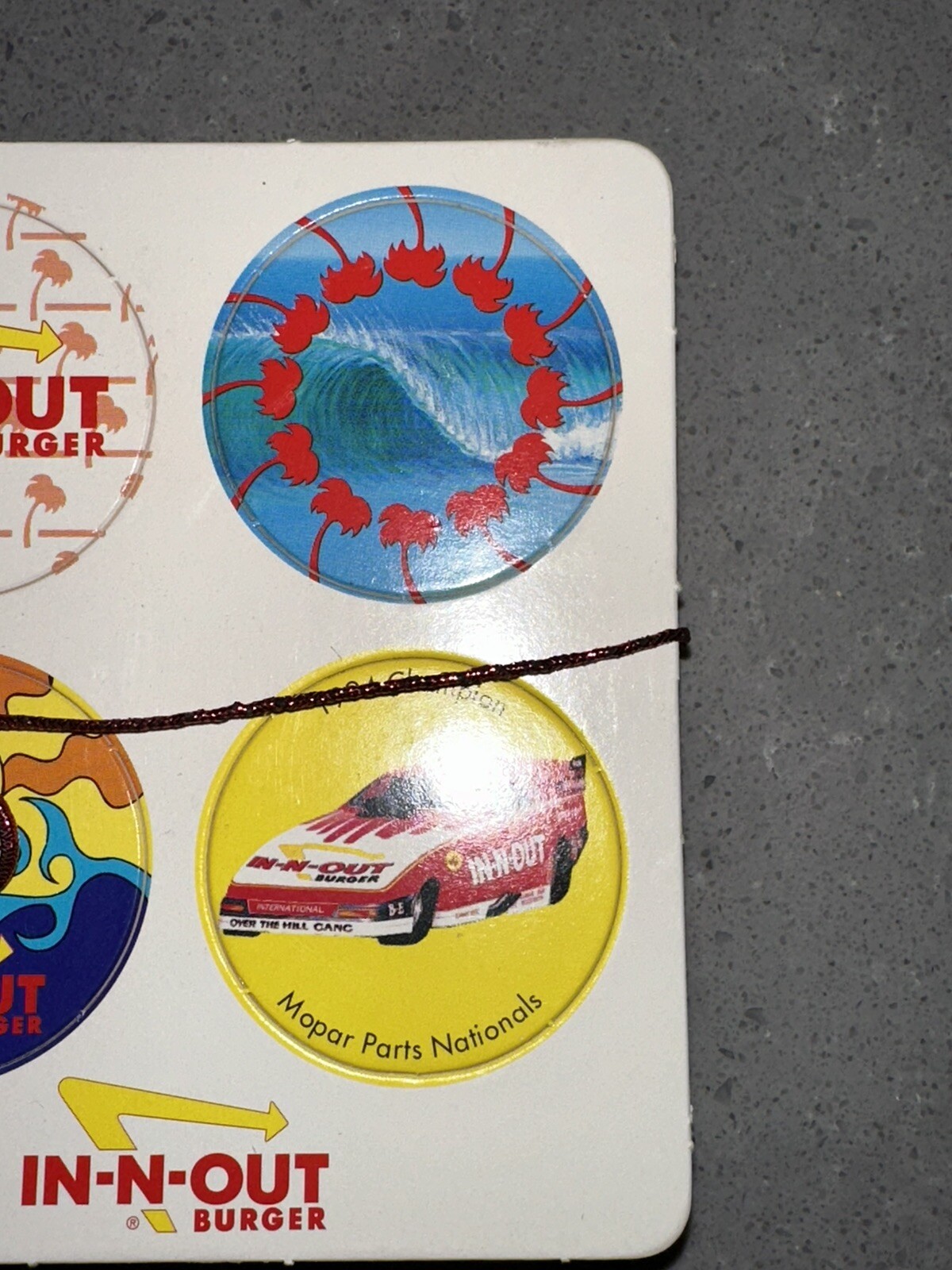 In-N-Out Burger 16 Piece of Unpunched Pog Sheets 1994