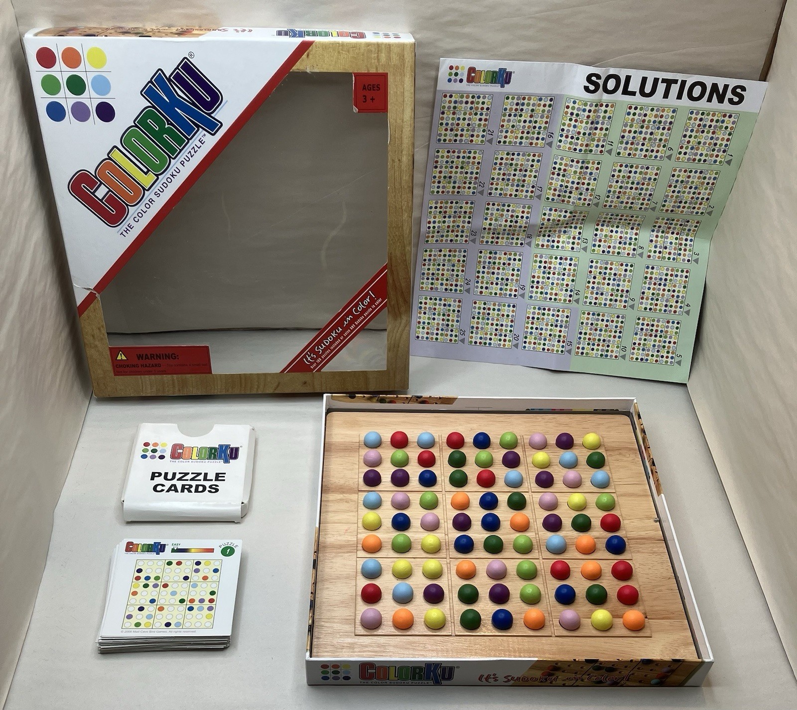 Colorku Board Game Color Sudoku Puzzle 2006 Mad Cave Bird 100% Complete