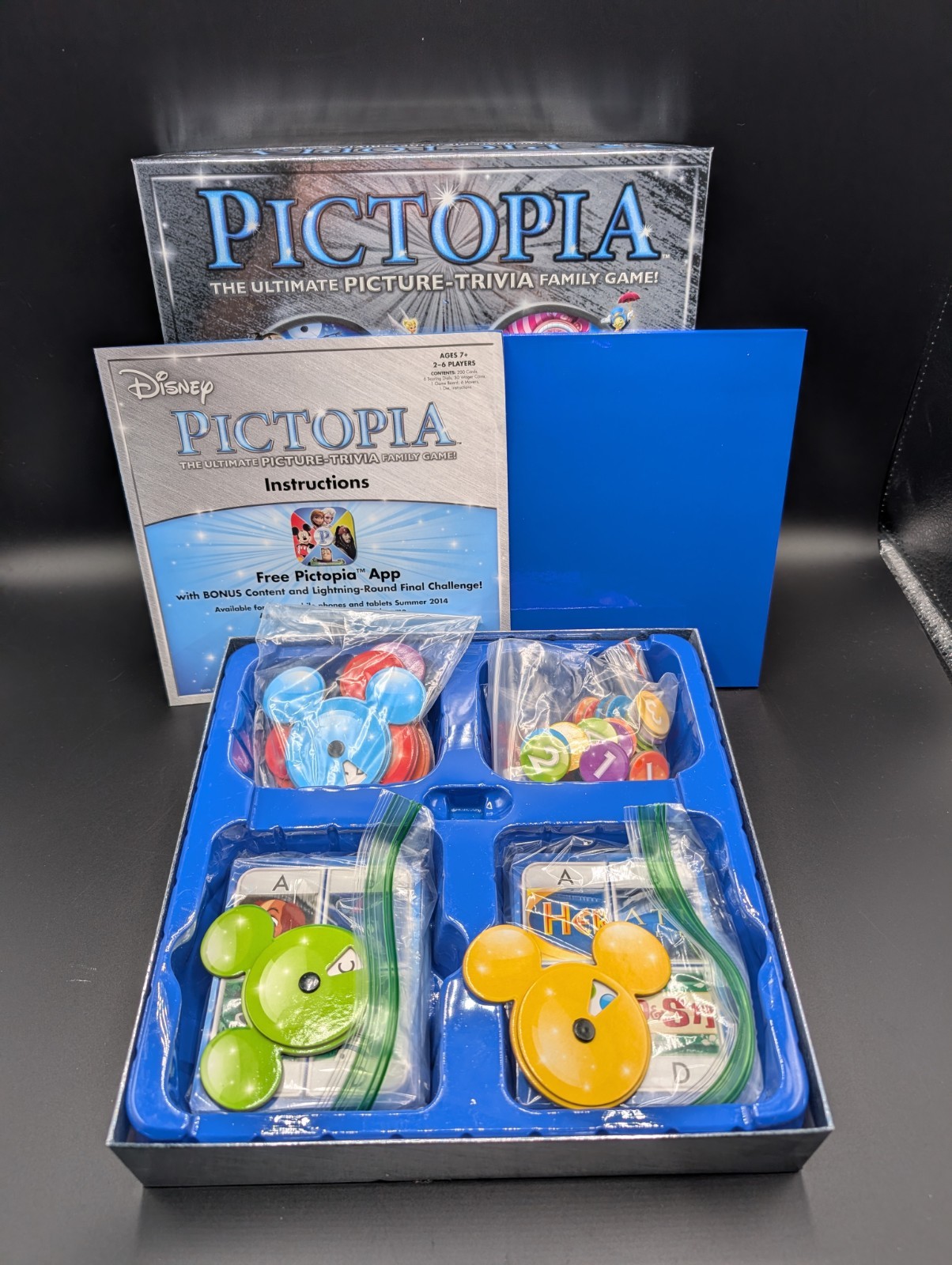 Disney Edition Pictopia Picture Trivia Family Game Used 100% Complete