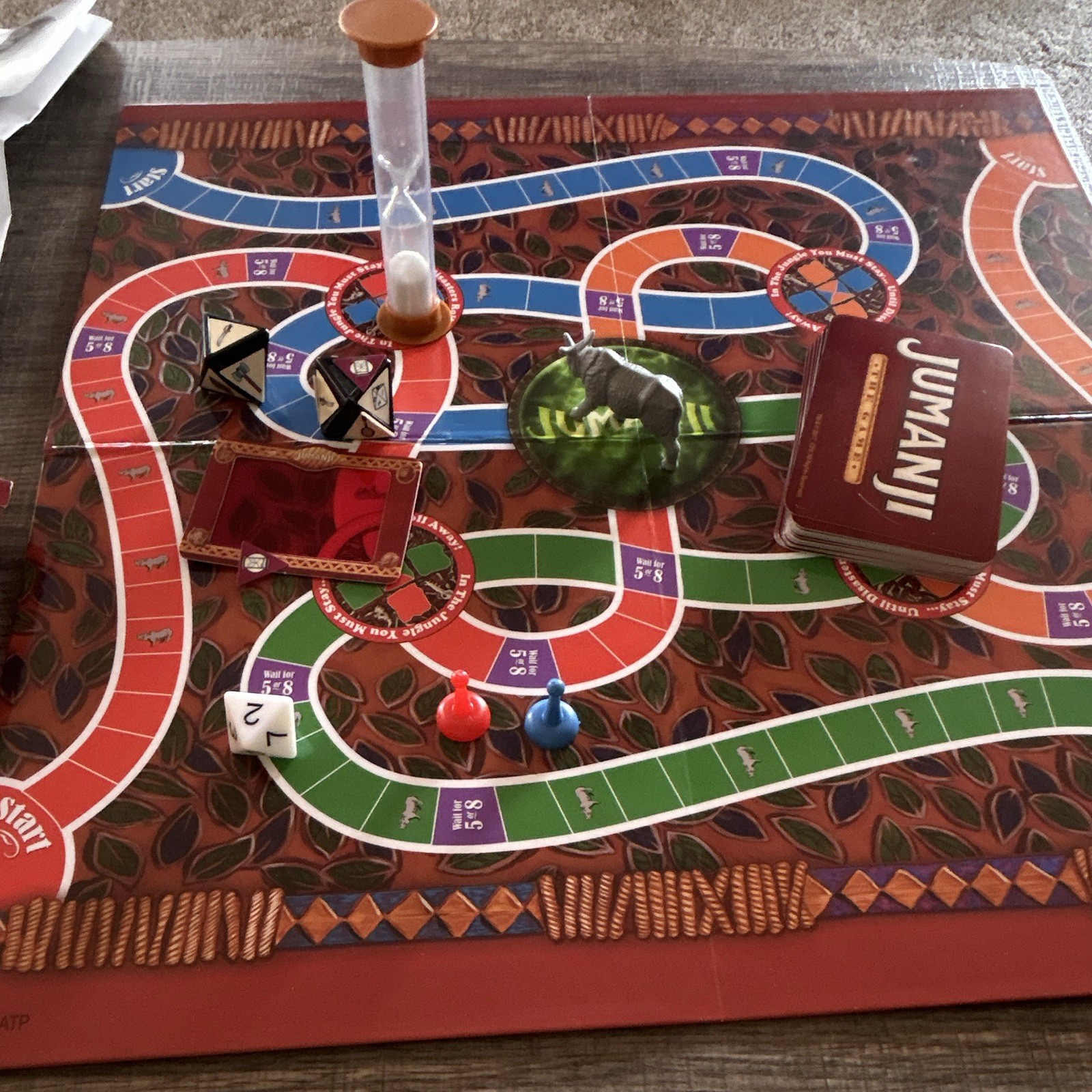 Jumanji Fantasy Board Game Complete Set w/ Timer, Ages 5+, 2 Players