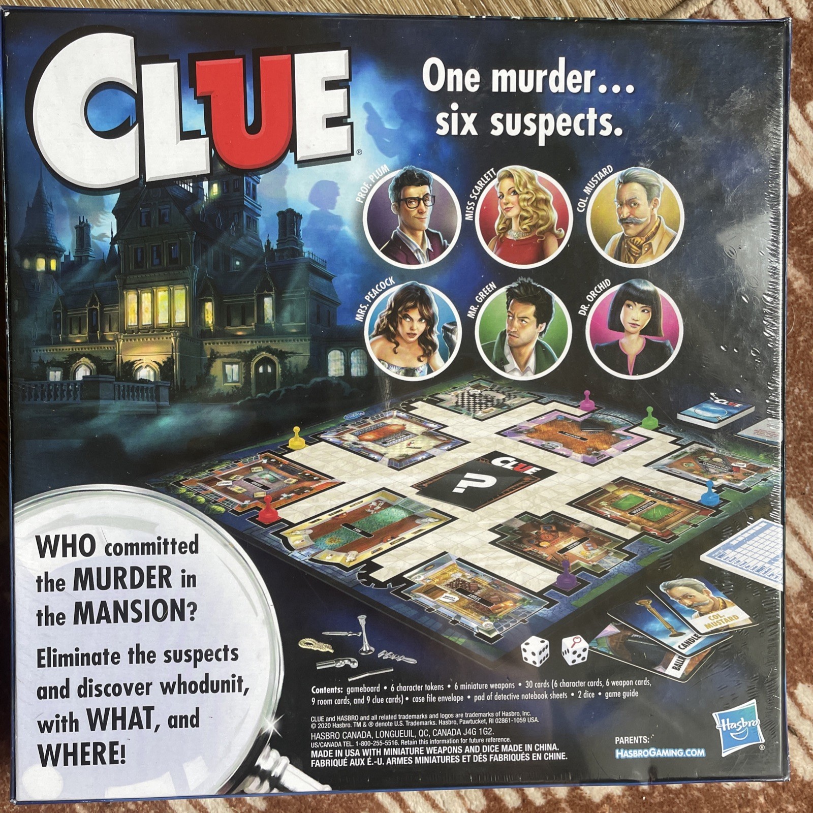 Hasbro Clue Board Game (New Sealed) w/ Activity Sheet-Classic Mystery Fun!