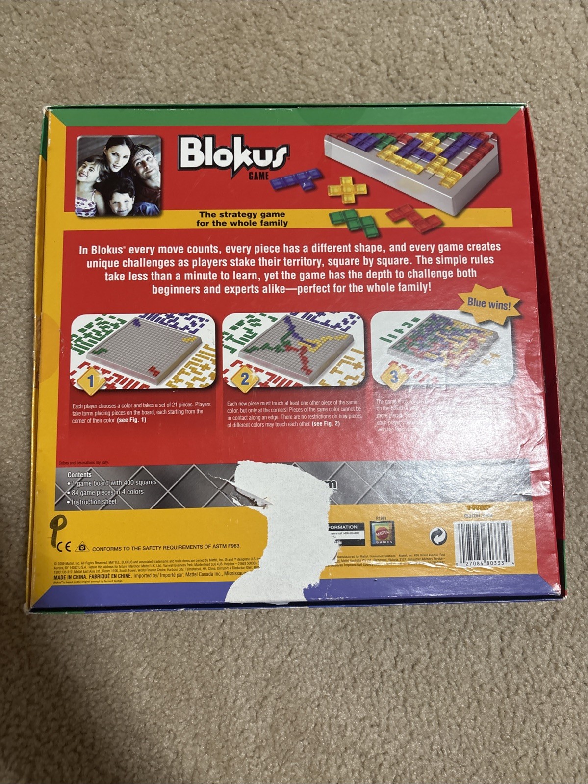 BLOKUS 2009 The Strategy Game for the Whole Family Mattel R1983 Open Box