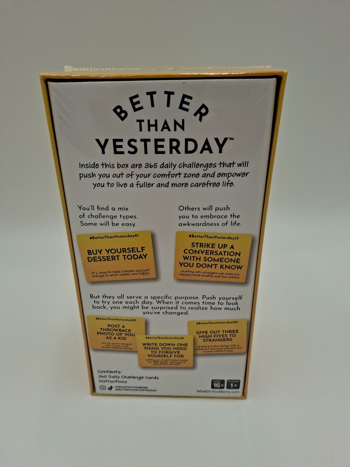 Better Than Yesterday Card Game Of 365 Daily Challenges 2022 Ages 16+ 1+Players