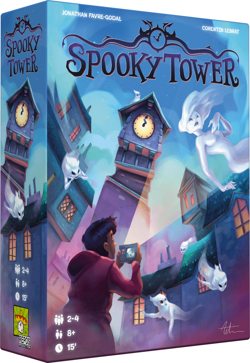 Spooky Tower Board Game Repos RPSTO0101EN Card Quick Play Fast Ghosts Halloween