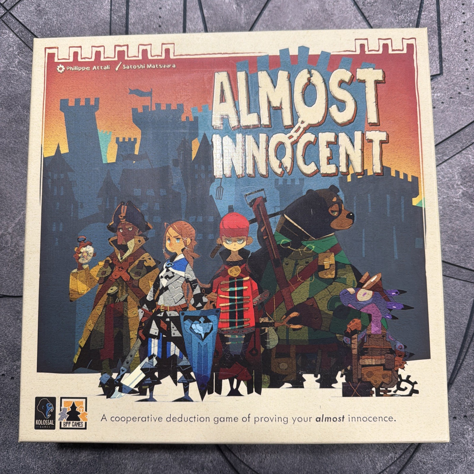 Almost Innocent Board Game Kickstarter Deluxe Edition BFF Kolossal Games Unplaye