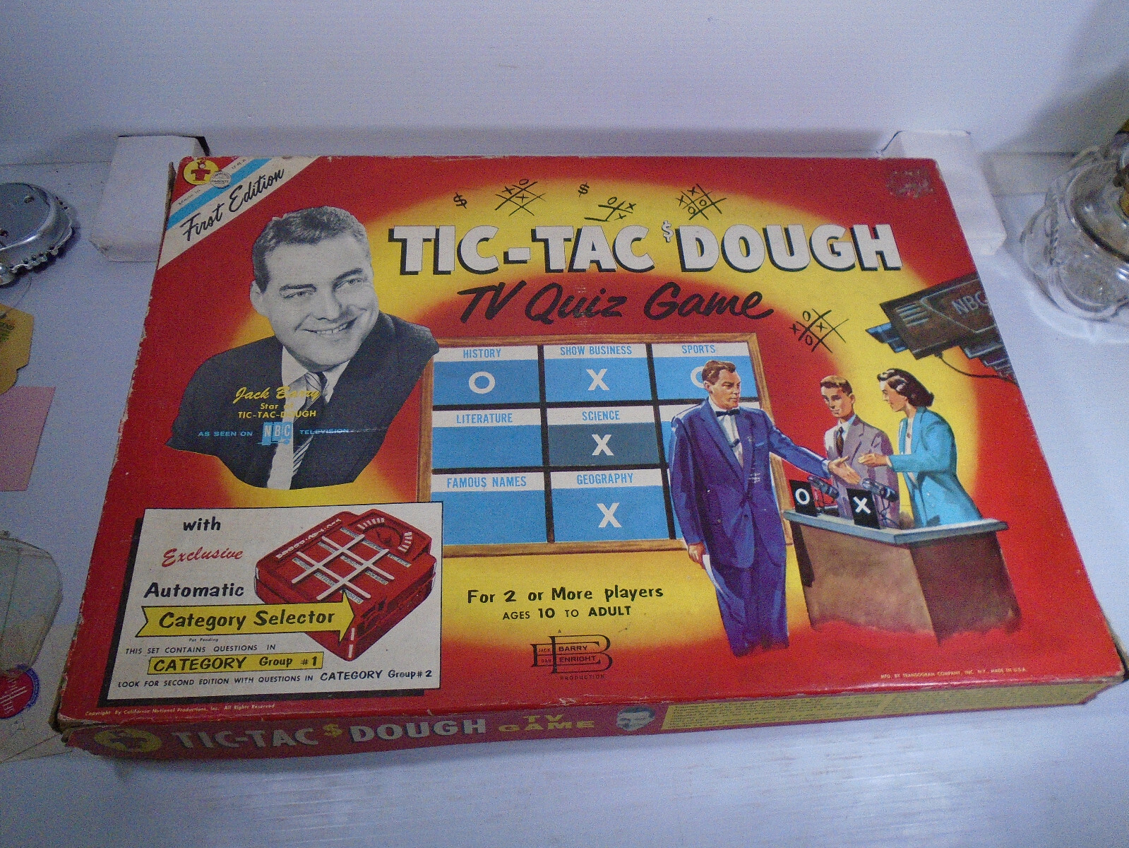 Vintage Transogram Tic Tac Dough TV Quiz Game Category Group 1 Jack Berry