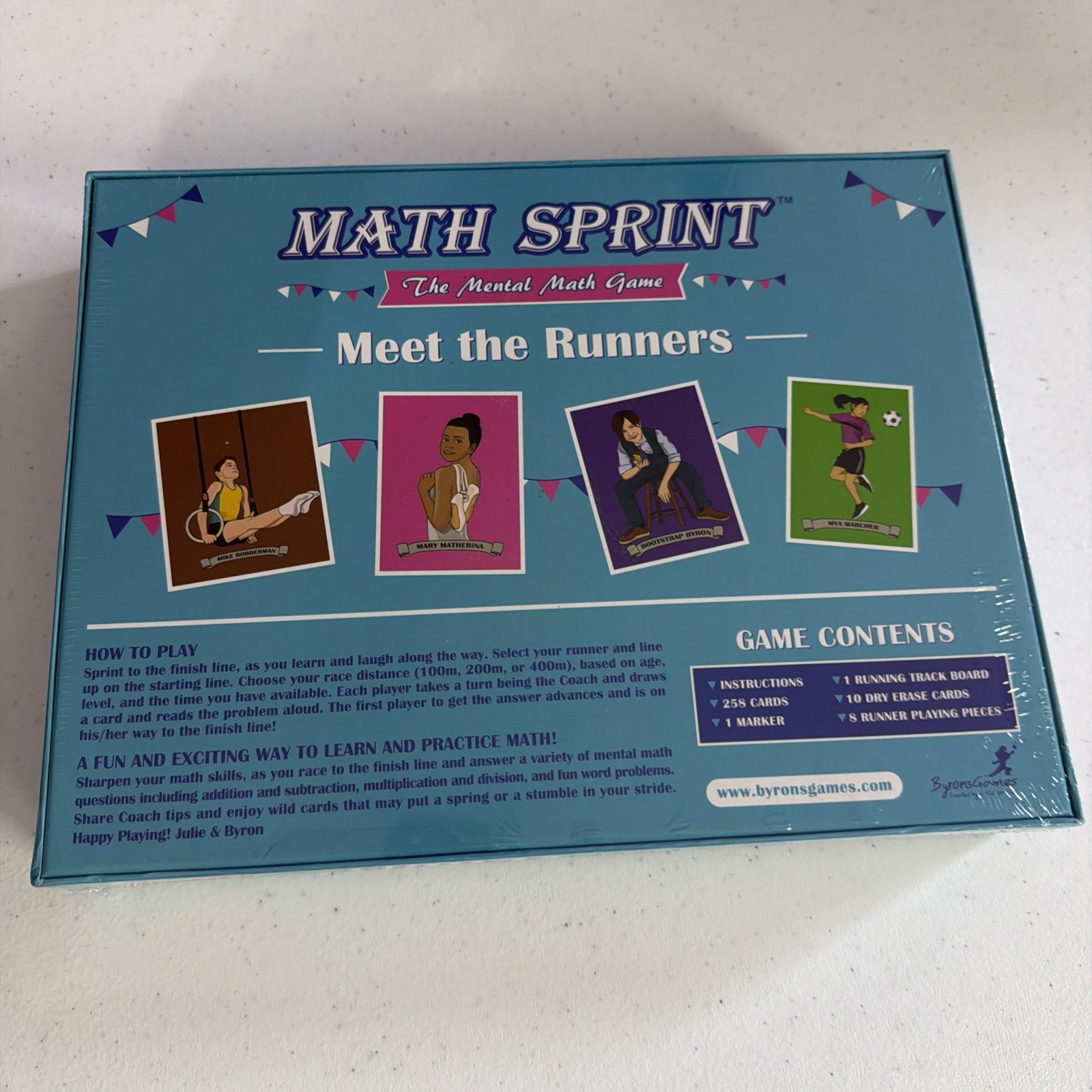 Math Sprint Mental Game Byron’s Sealed RARE tutor addition problem solving teach