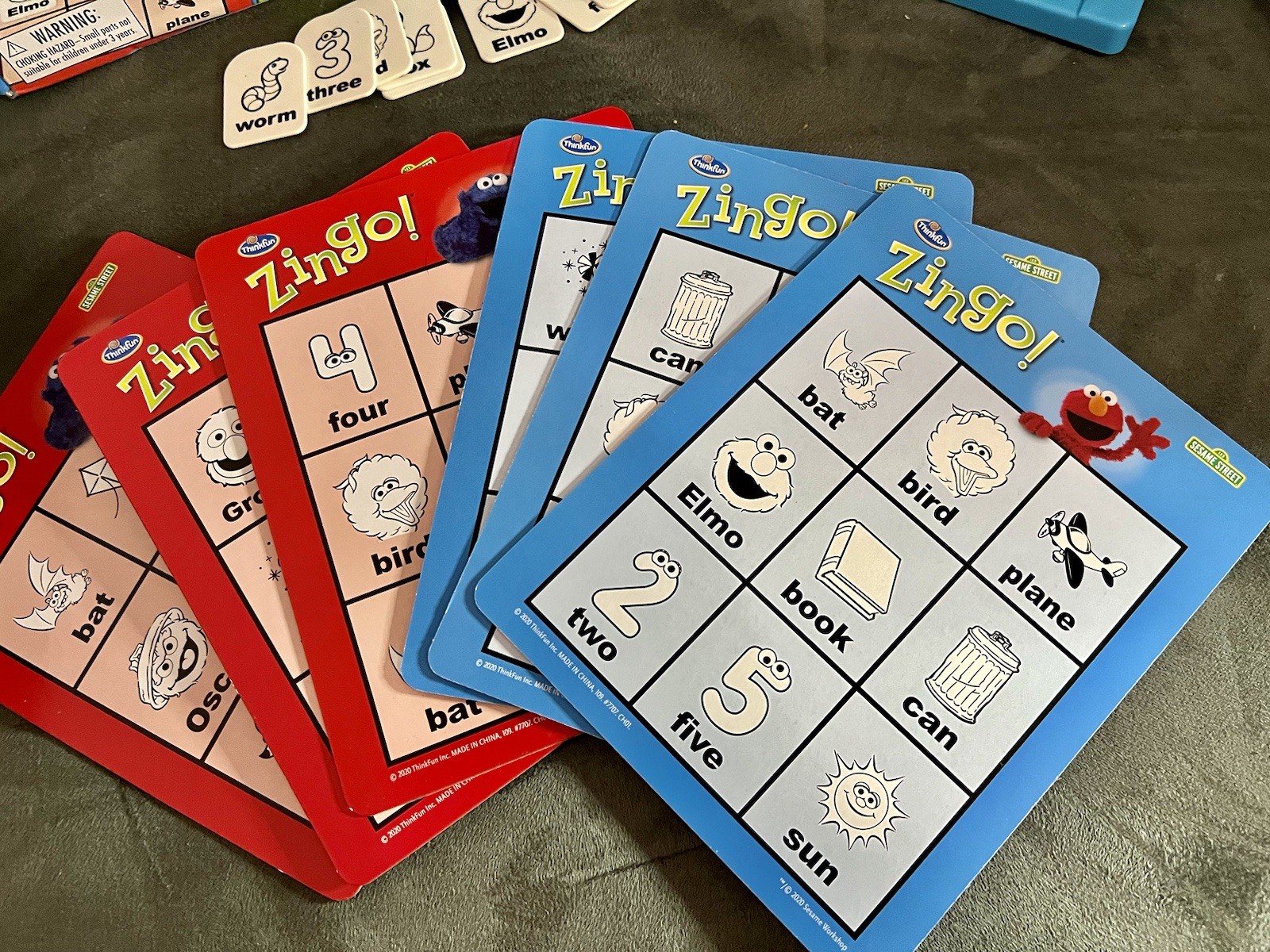 Sesame Street Zingo! Bingo With A Zing ThinkFun Ages 4+ For 2-6 Players