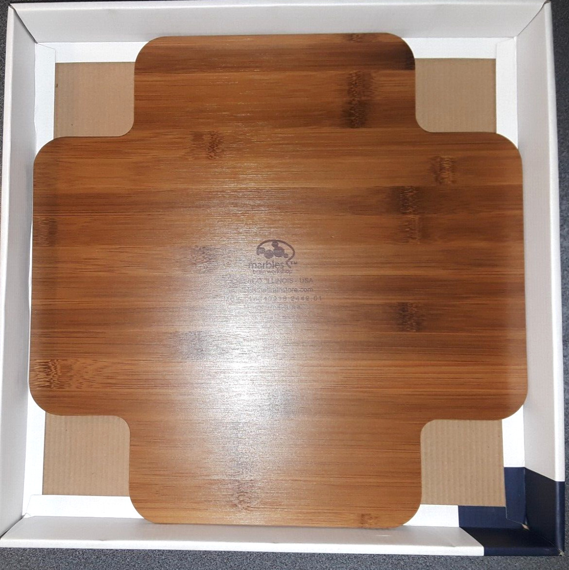 Otrio Marbles Brain Workshop Bamboo Wood Strategy Wooden Board Game VG+ Complete
