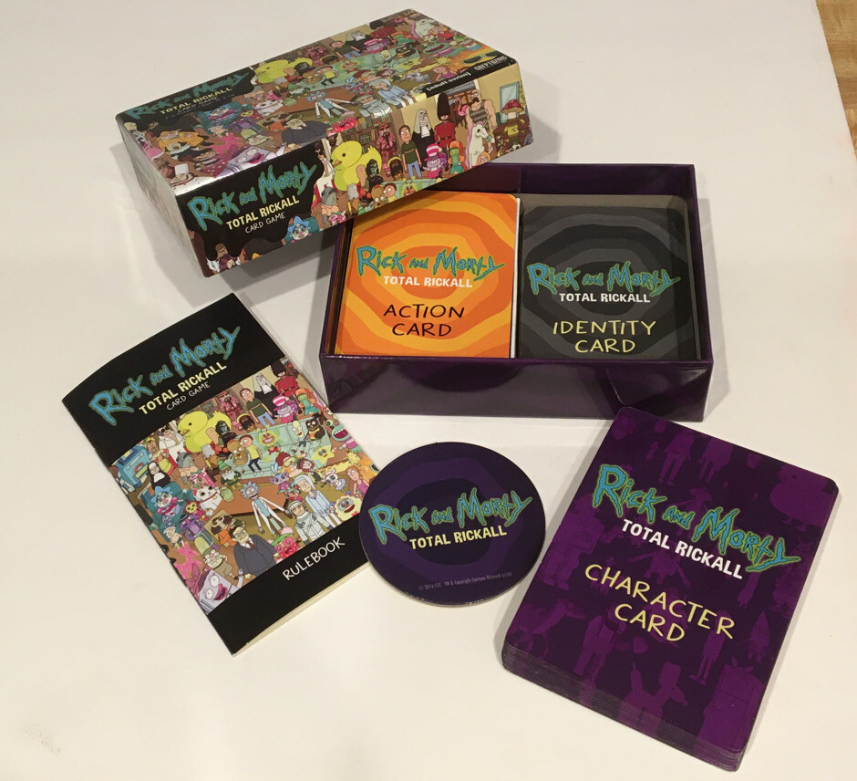 Rick and Morty – Total Rickall Card Game – Board Games NEW OPEN BOX AGES 15 & UP