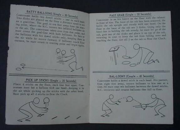 1954 How to Play Beat the Clock Game Manual Goodson Todman Lowell Toy Corp
