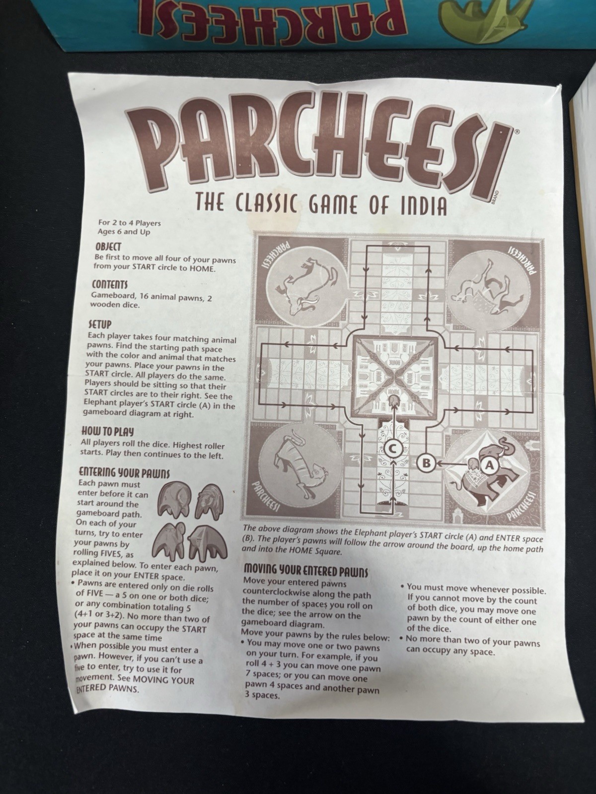 Parcheesi Board Game 2001 – The Classic Game of India