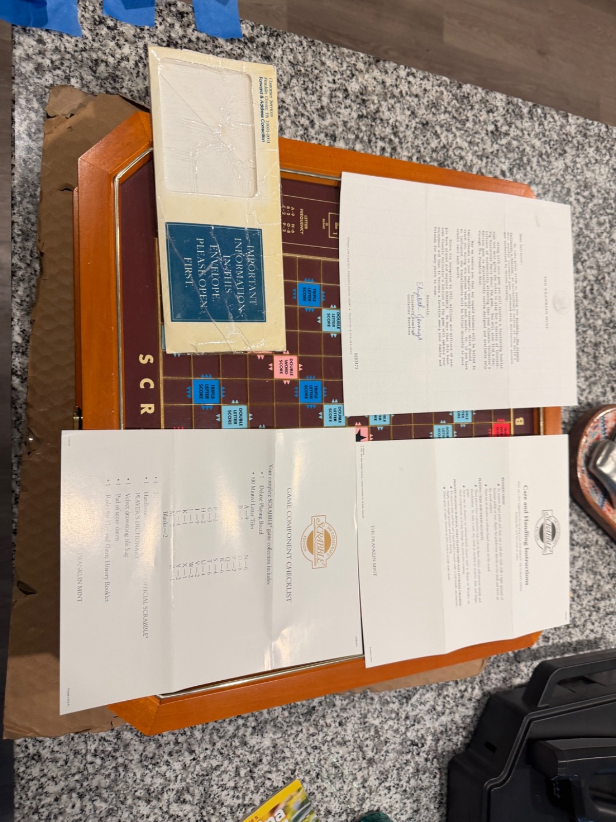 Scrabble Franklin Mint – Early 1990’s Collector’s Edition – Great Shape!