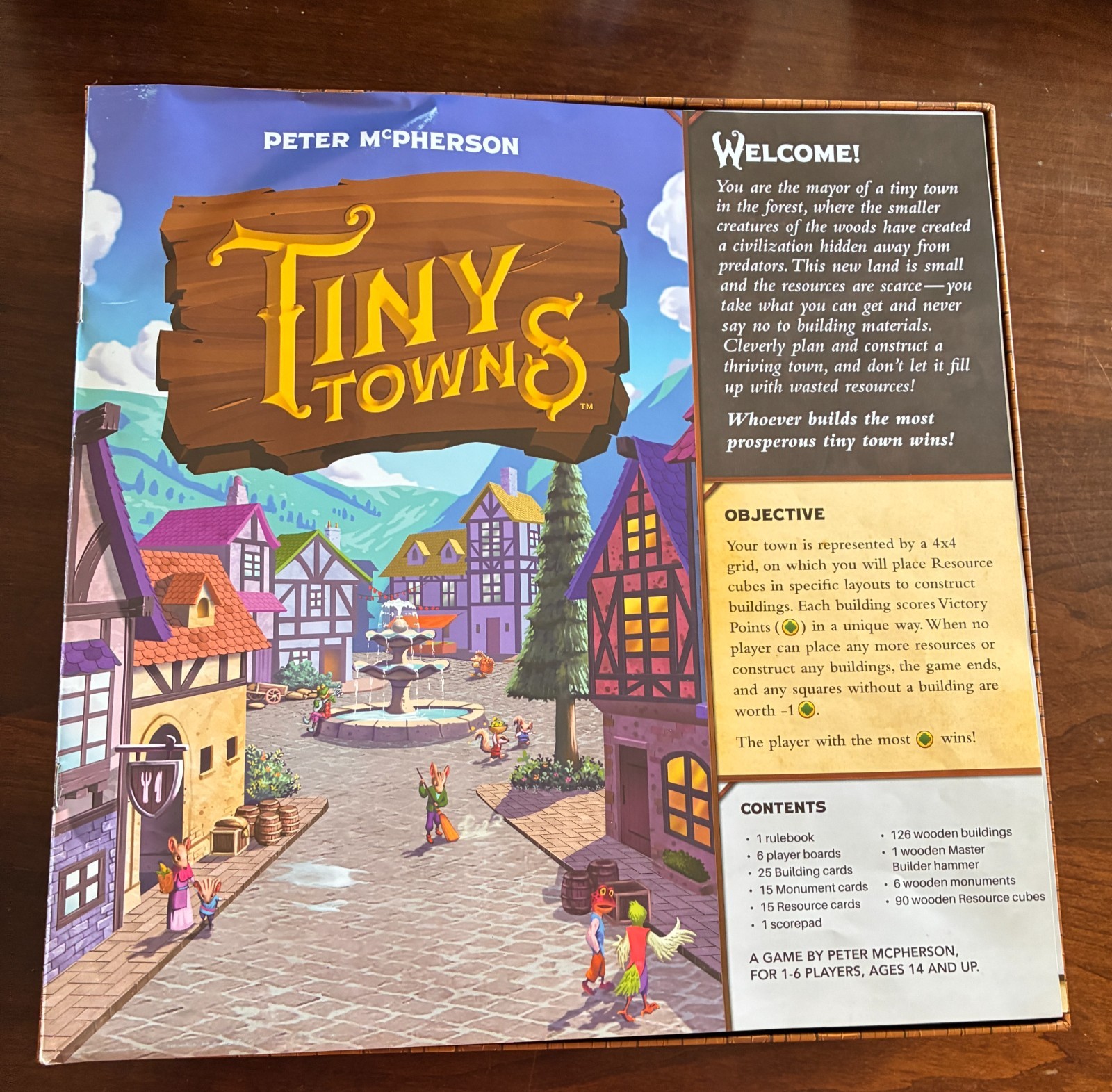 TINY TOWNS Board Game City-Building Strategy COMPLETE 2019 AWARD WINNER Ages 14+
