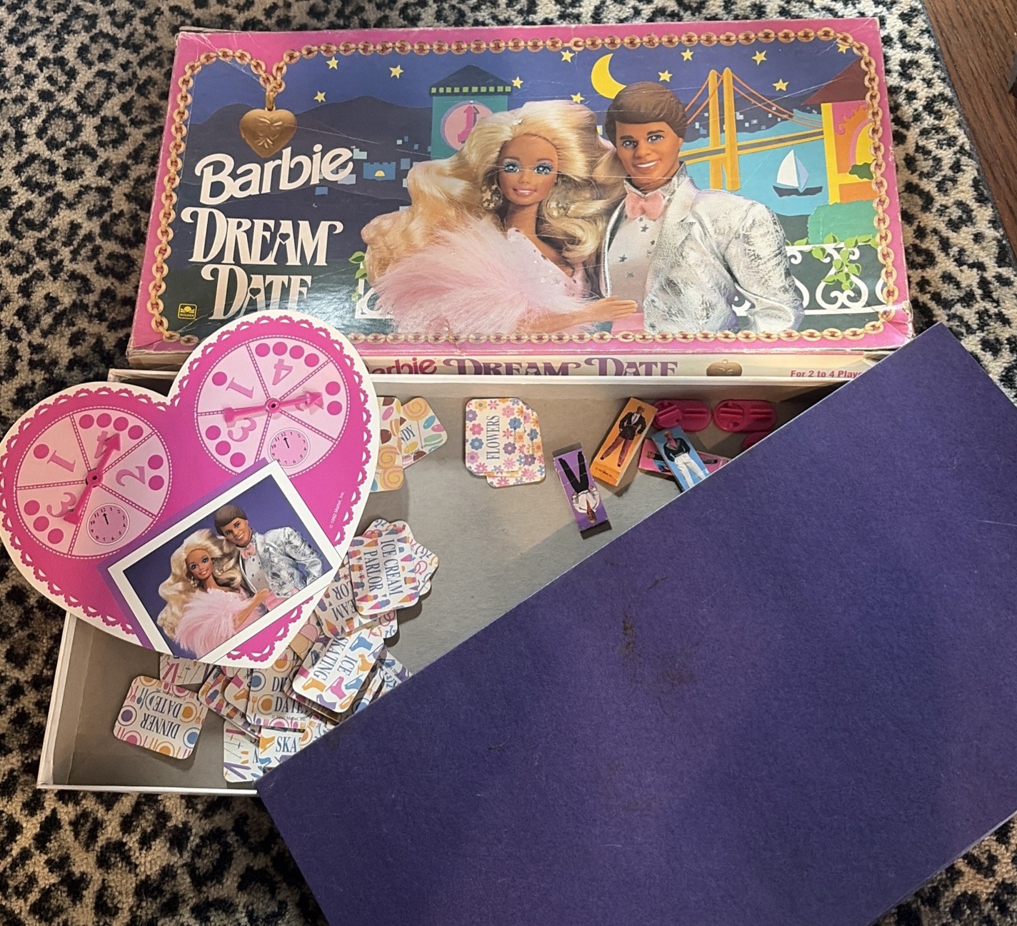 Barbie Dream Date Board Game 50688 Golden 1992 READ- Not Complete – For Parts