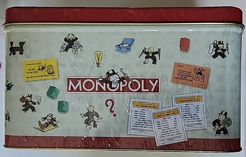 Popcorn Filled Limited Edition Monopoly Advertising Tin NOS Sealed