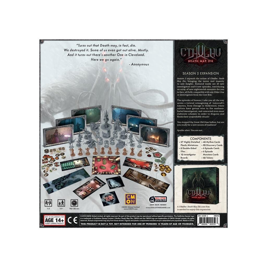 Season 2 Expansion Cthulhu Death May Die Board Game CMON NIB