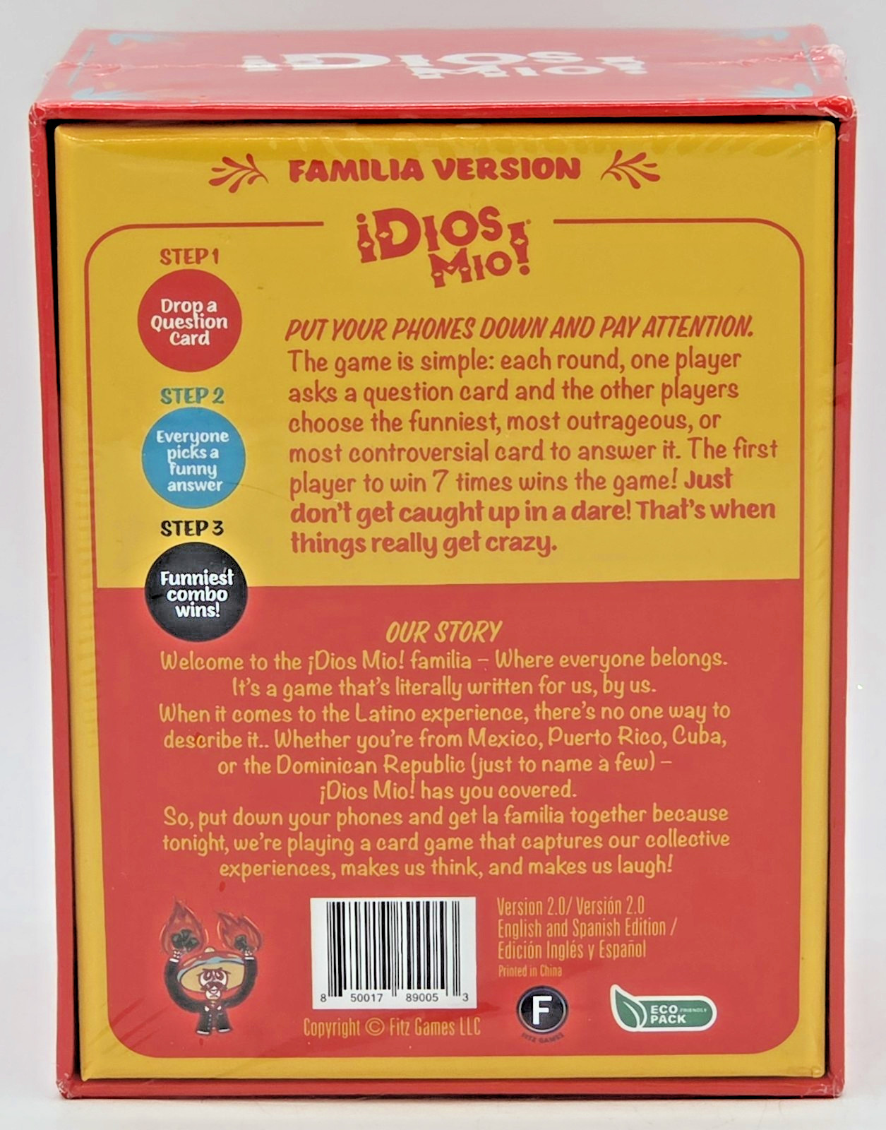 NEW ¡Dios Mio! Bilingual Party Card Game 2nd Edition Vers 2.0 Dios Mio FREE SHIP
